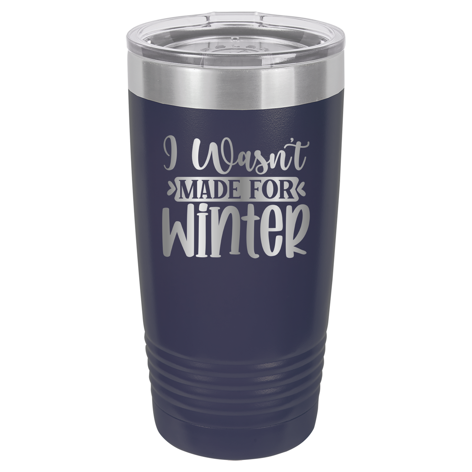 I Wasn't Made For Winter - 20oz Polar Camel Tumbler - Navy image