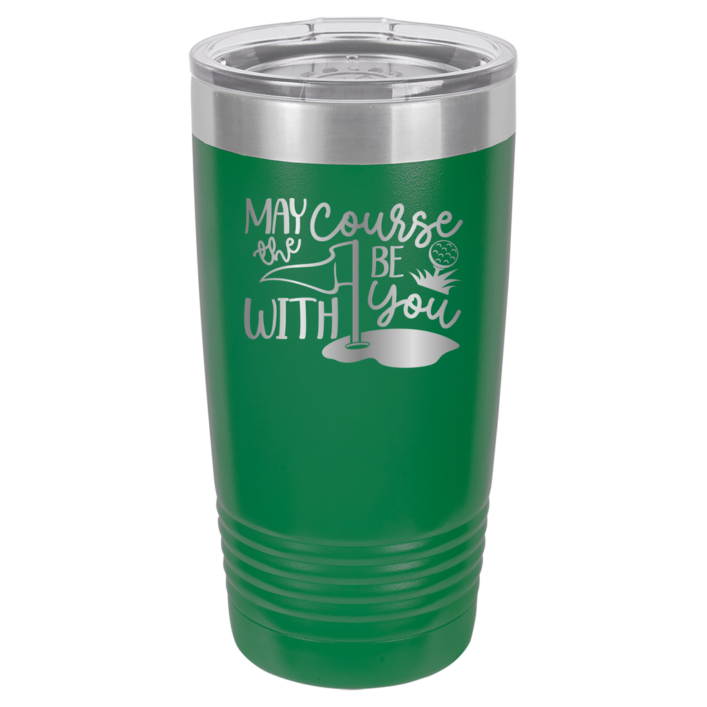 May The Course Be With You - Golf - 20oz Polar Camel Tumbler - Green image