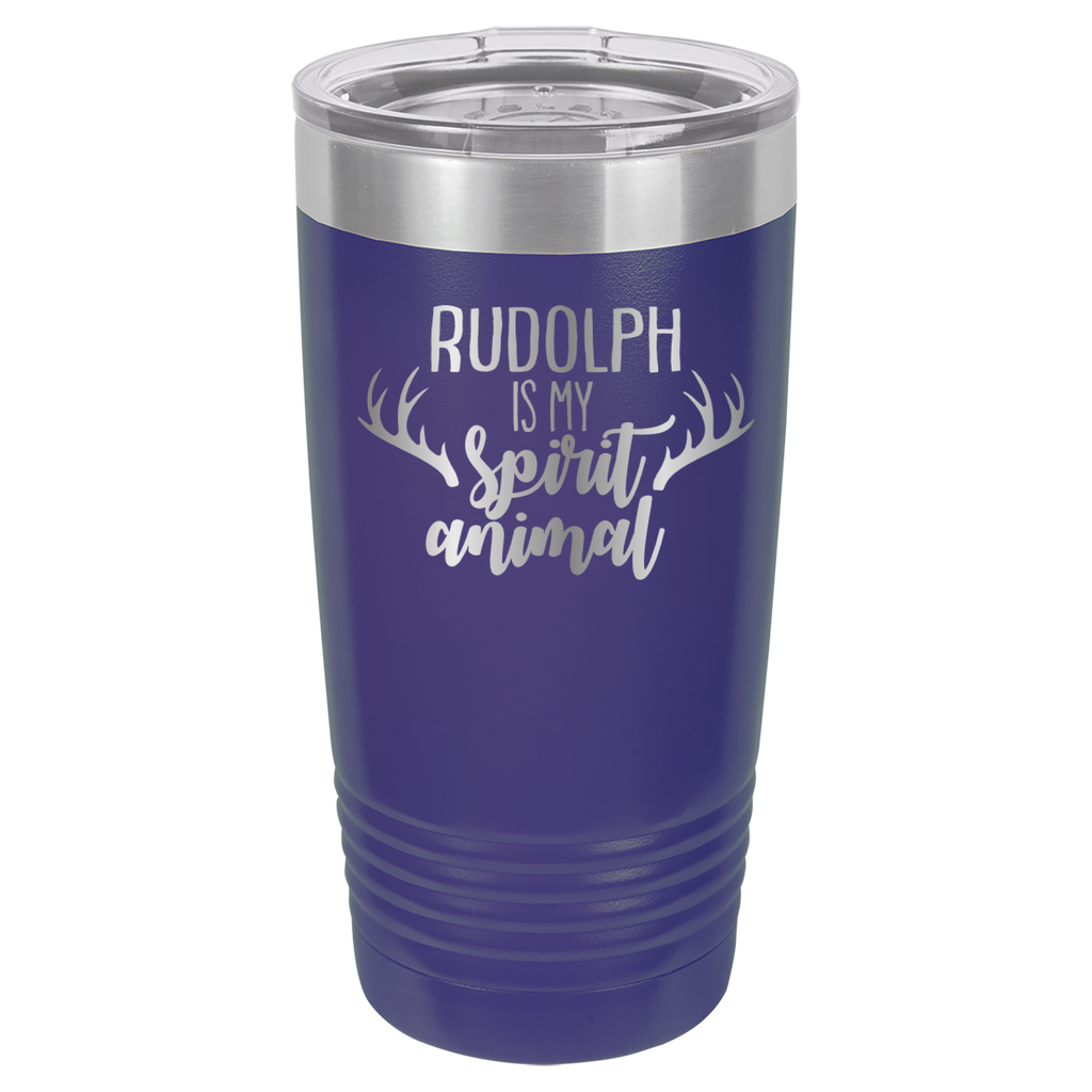 Rudolph Is My Spirit Animal - 20oz Polar Camel Tumbler - Purple image