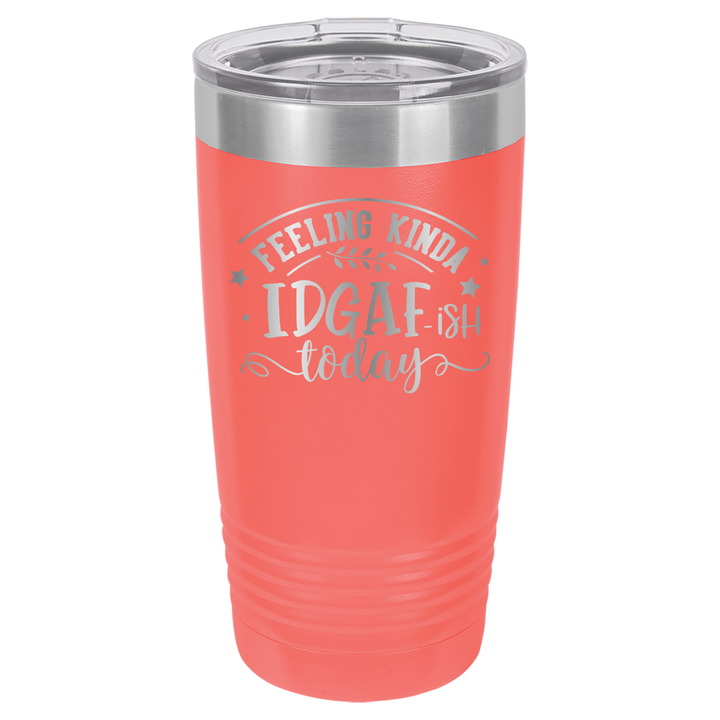 Kinda Feeling IDGAFish Today - 20oz Polar Camel Tumbler - Coral image
