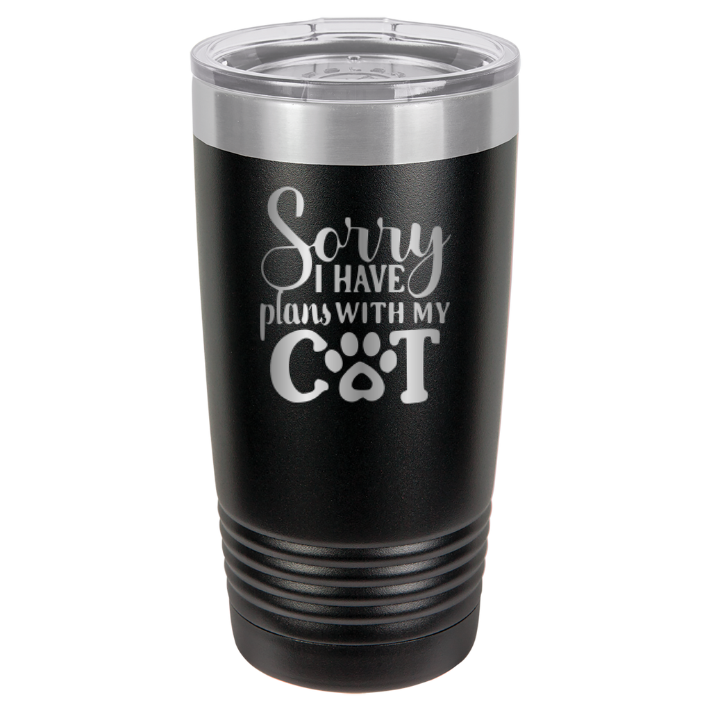 Sorry I Have Plans With My Cat - 20oz Polar Camel Tumbler image 17