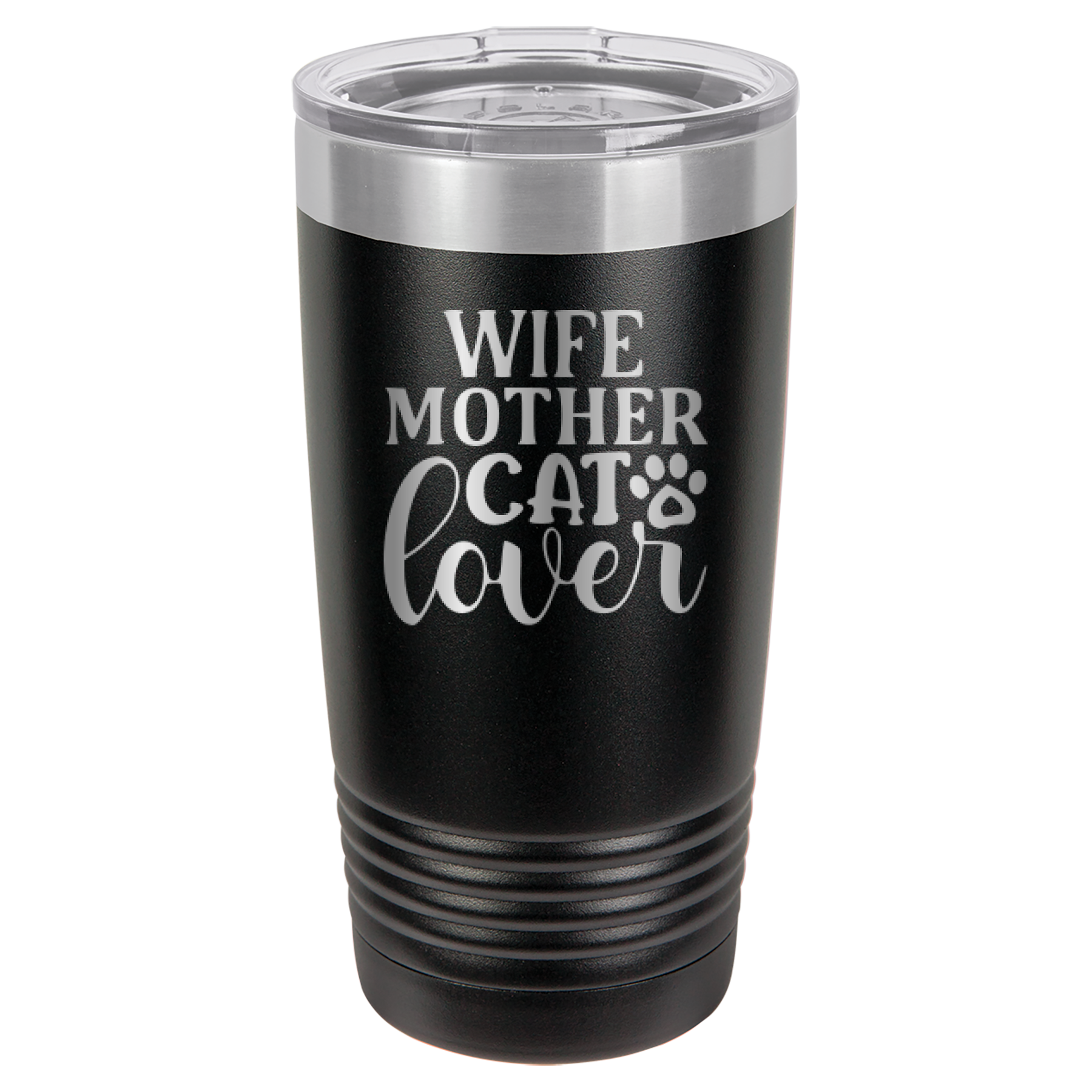 Wife, Mother, Cat Lover - 20oz Polar Camel Tumbler image 0