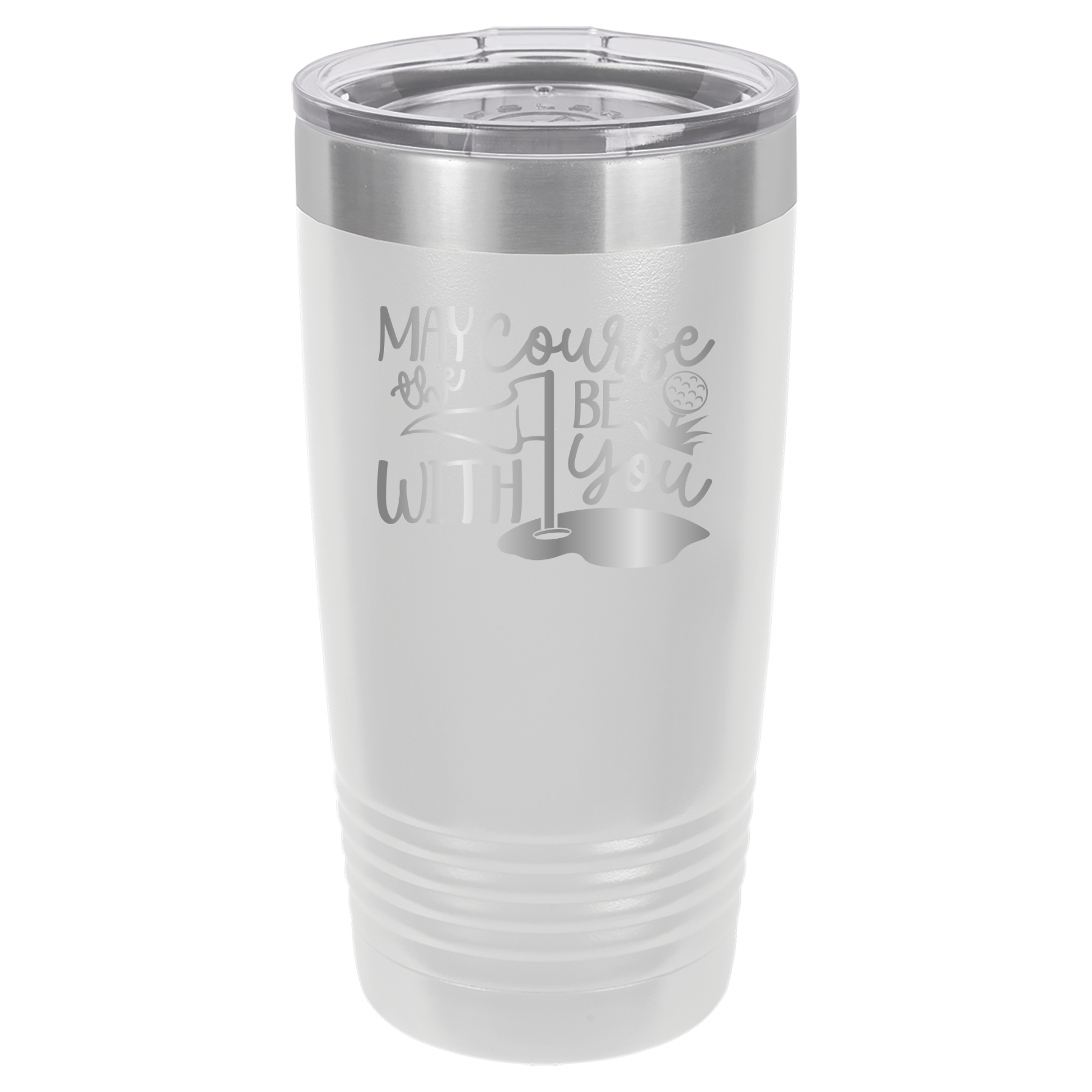 May The Course Be With You - Golf - 20oz Polar Camel Tumbler - White image
