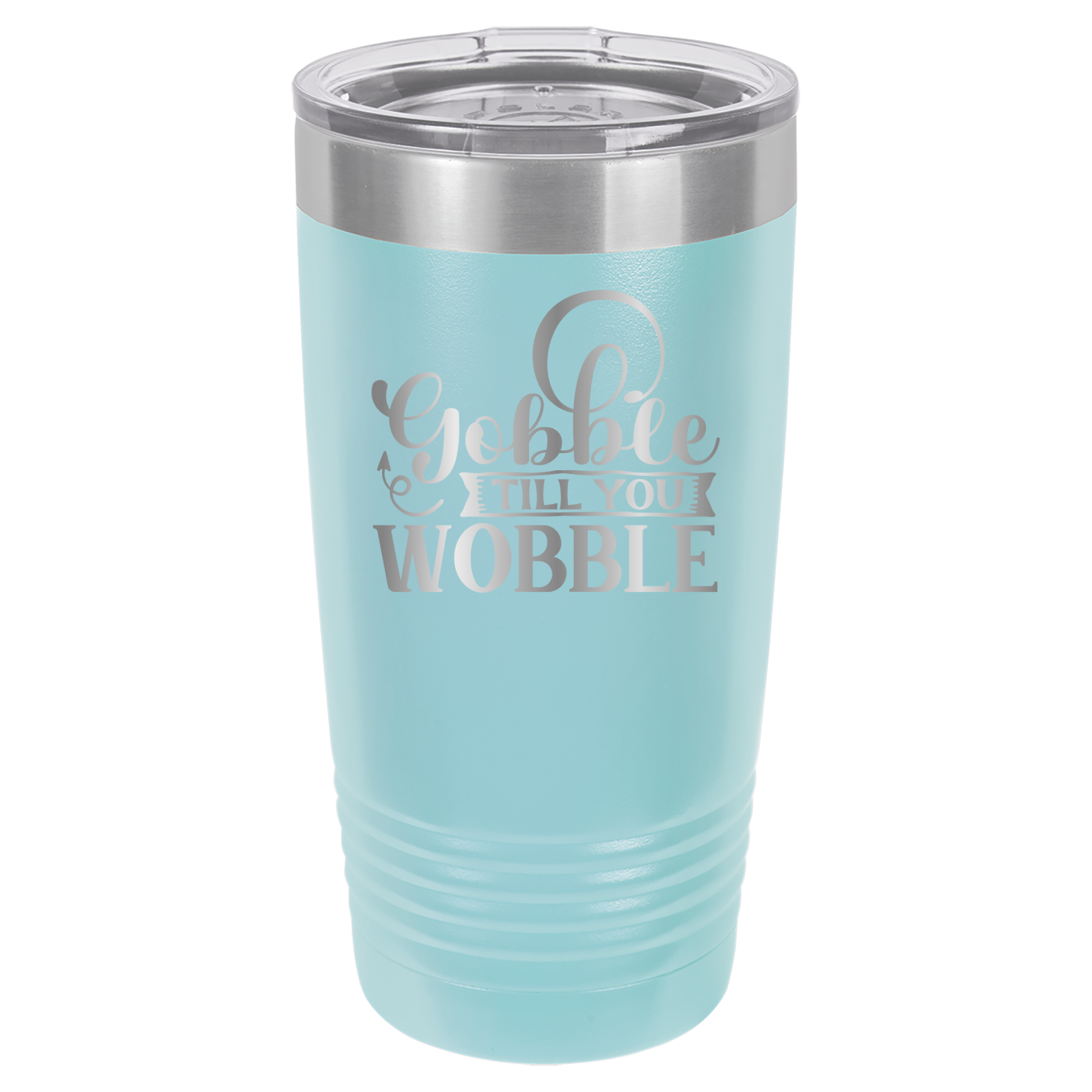 Gobble Til You Wobble - 20oz Polar Camel Tumbler - Light Blue image