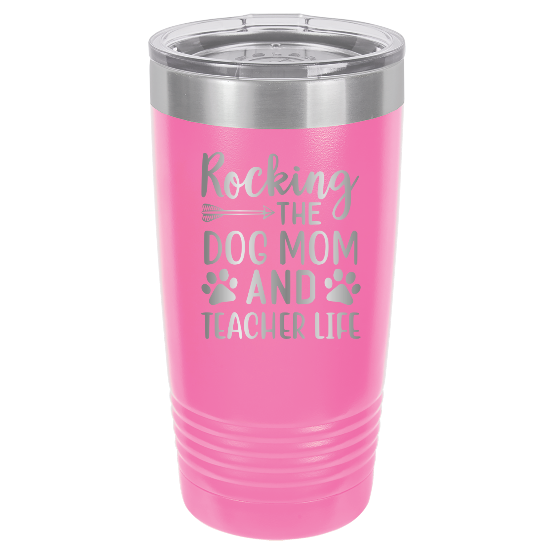 Rocking The Dog Mom And Teacher Life - 20oz Polar Camel Tumbler image 6