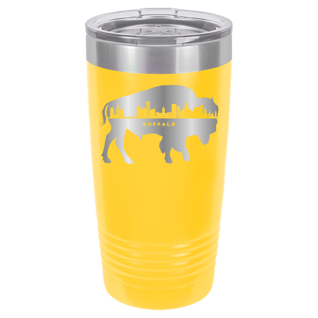 City of Buffalo NY Skyline 20oz Polar Camel Tumbler - Yellow image