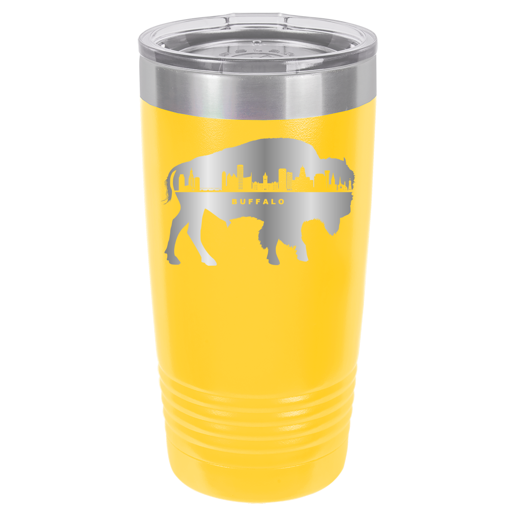 City of Buffalo NY Skyline 20oz Polar Camel Tumbler - Yellow image