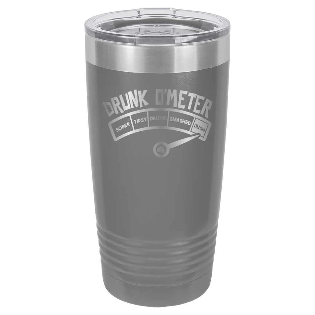 St. Patrick's Day Tumbler - How drunk?  Irish! - 20oz Tumbler - Gray image