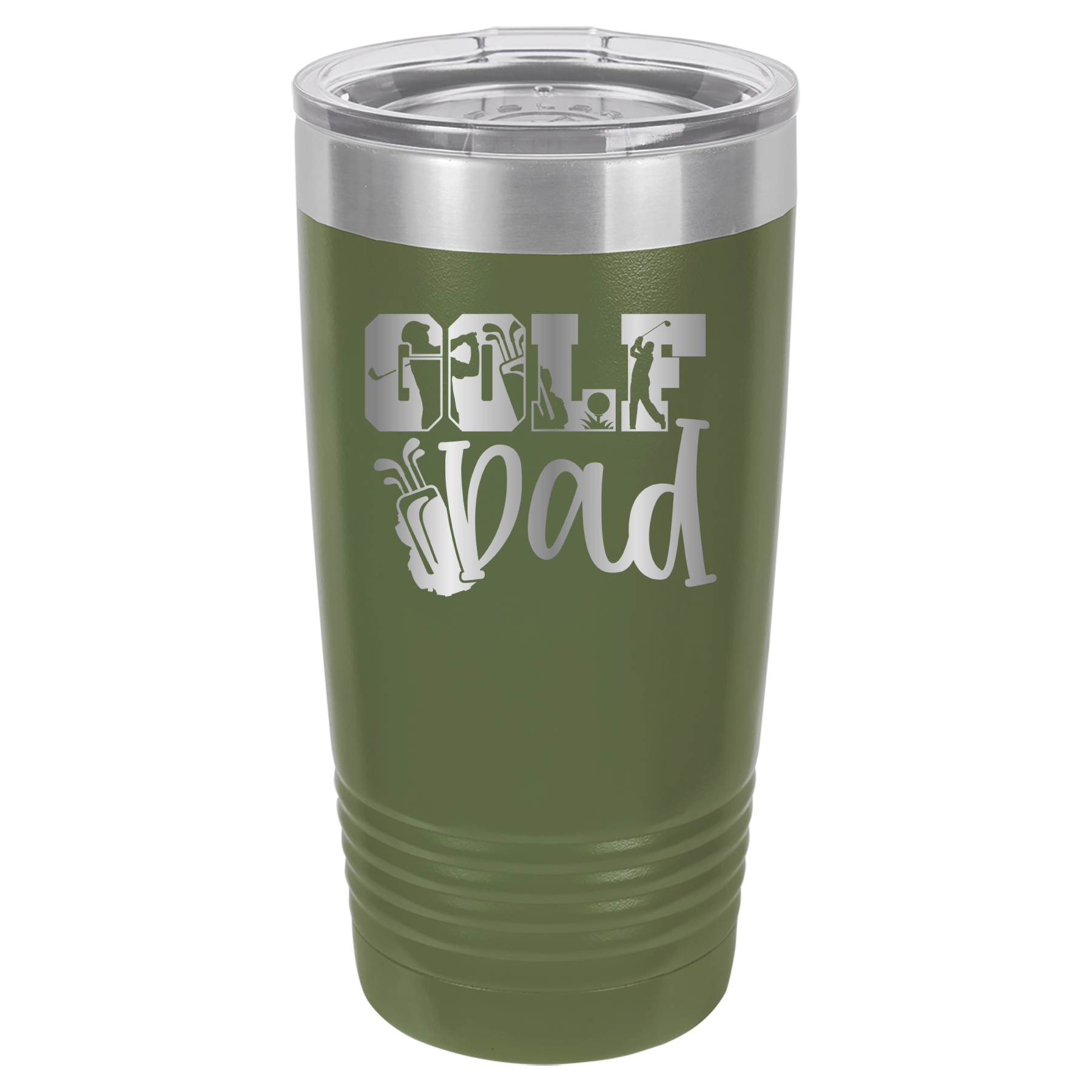 Golf Dad - 20oz Polar Camel Tumbler - Olive Green image