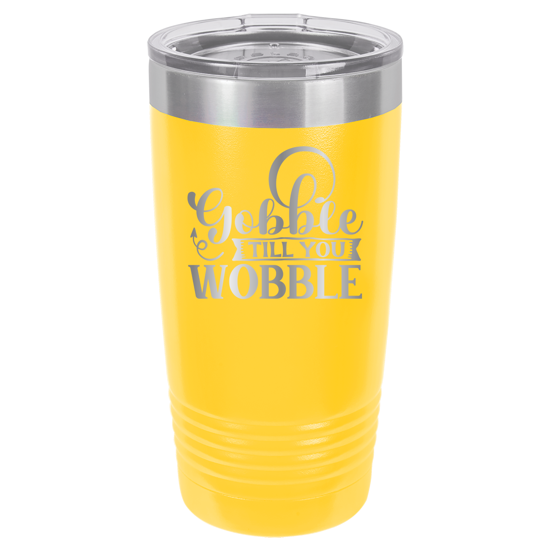 Gobble Til You Wobble - 20oz Polar Camel Tumbler - Yellow image