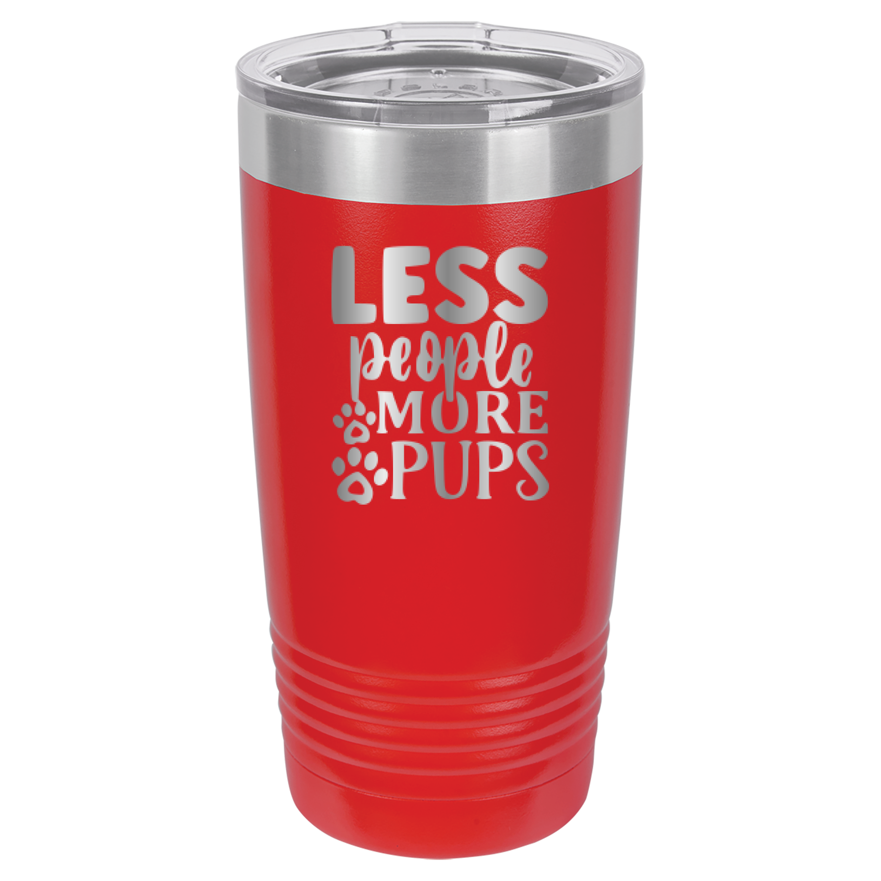 Less People More Pups - 20oz Polar Camel Tumbler image 1