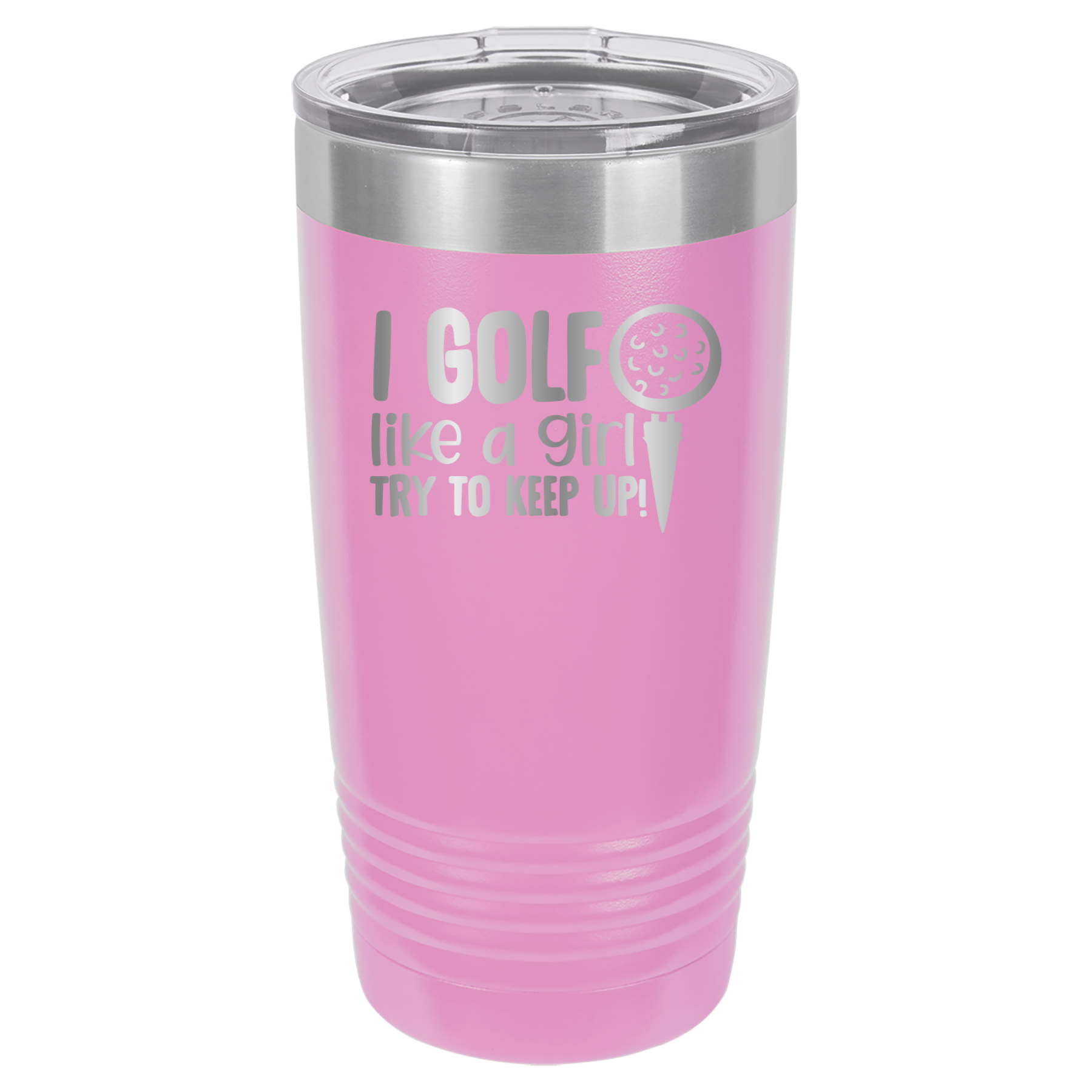 I Golf Like A Girl, Try To Keep Up - 20oz Polar Camel Tumbler image 7