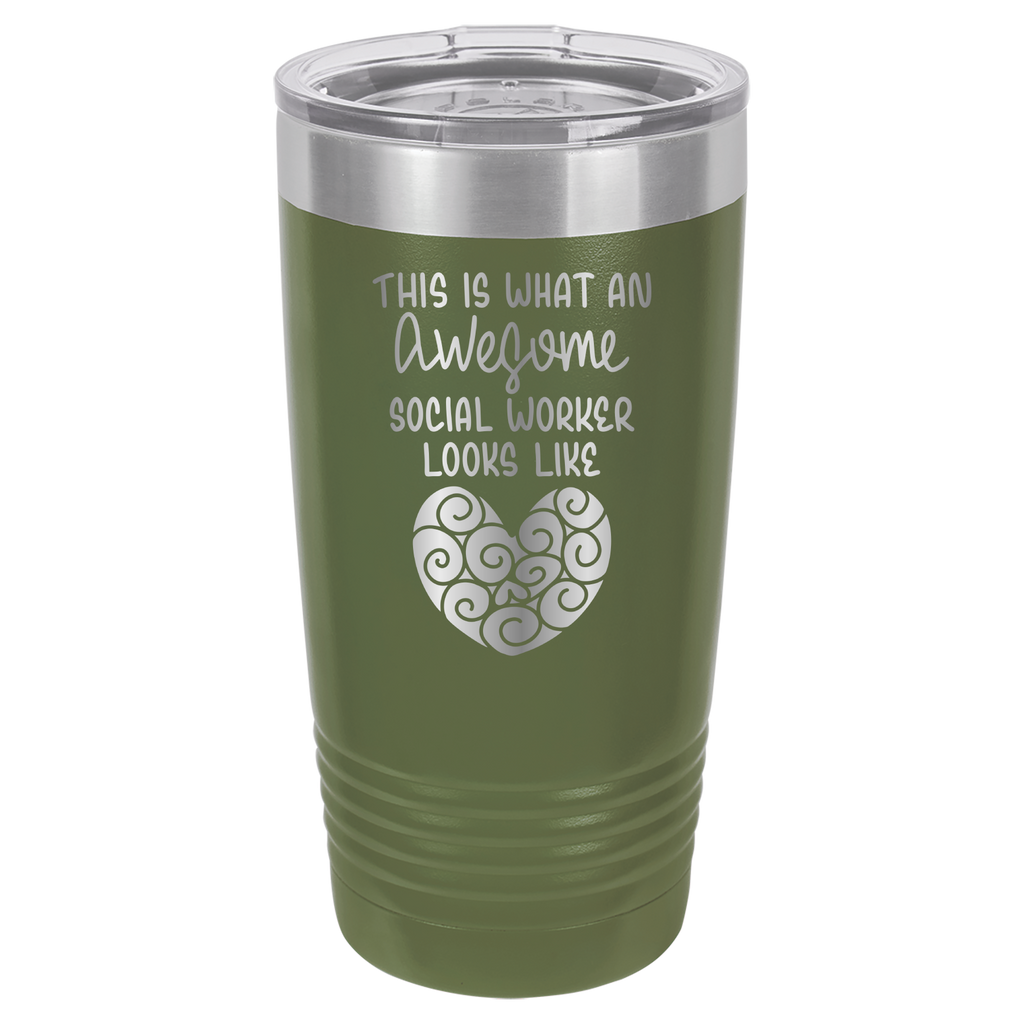 This Is What An Awesome Social Worker Looks Like - 20oz Polar Camel Tumbler image 13