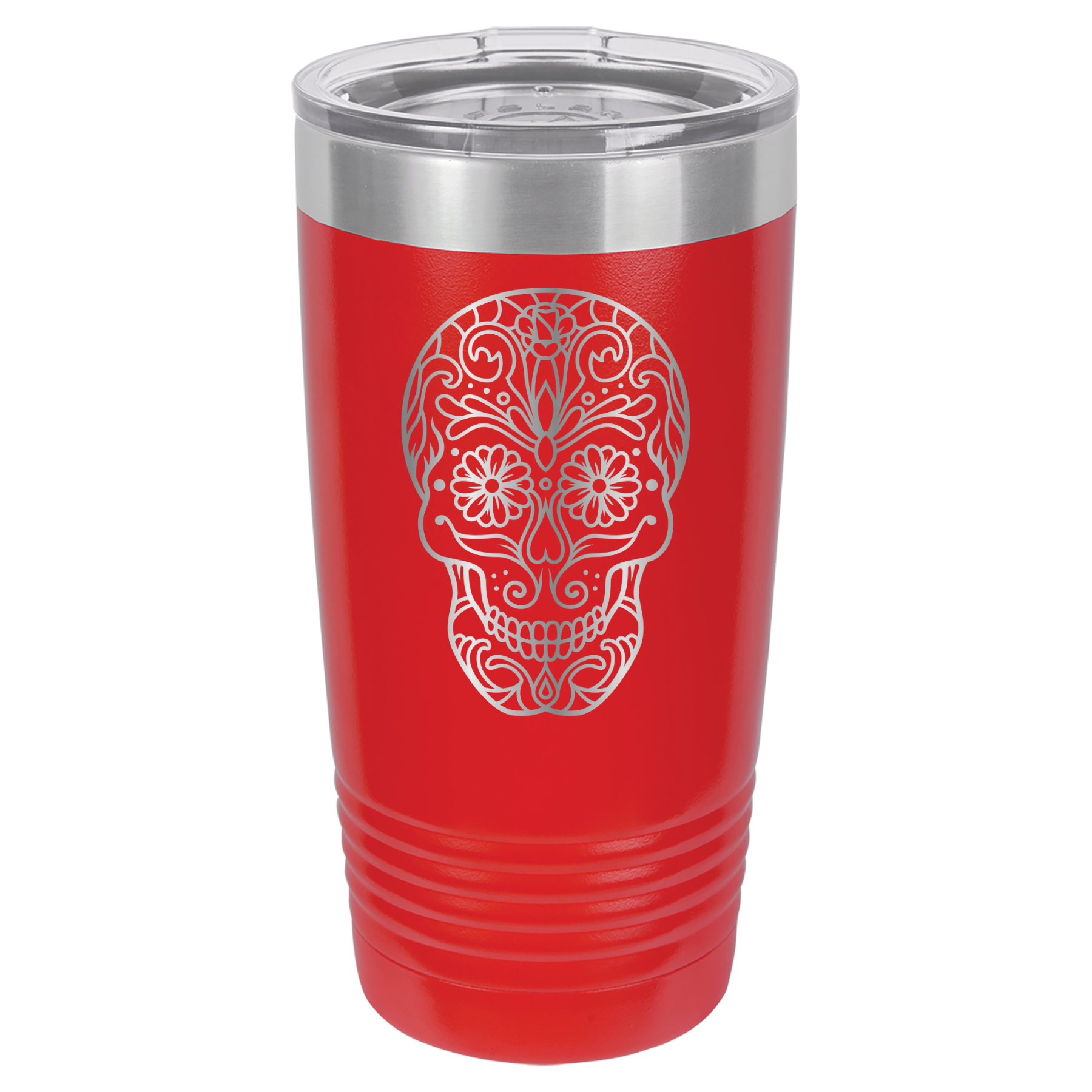 Sugar Skull - 20oz Polar Camel Tumbler - Red image