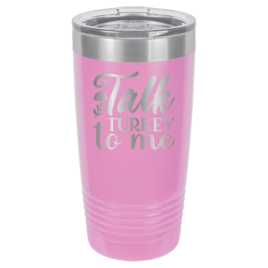 Talk Turkey To Me - 20oz Polar Camel Tumbler - Light Purple image