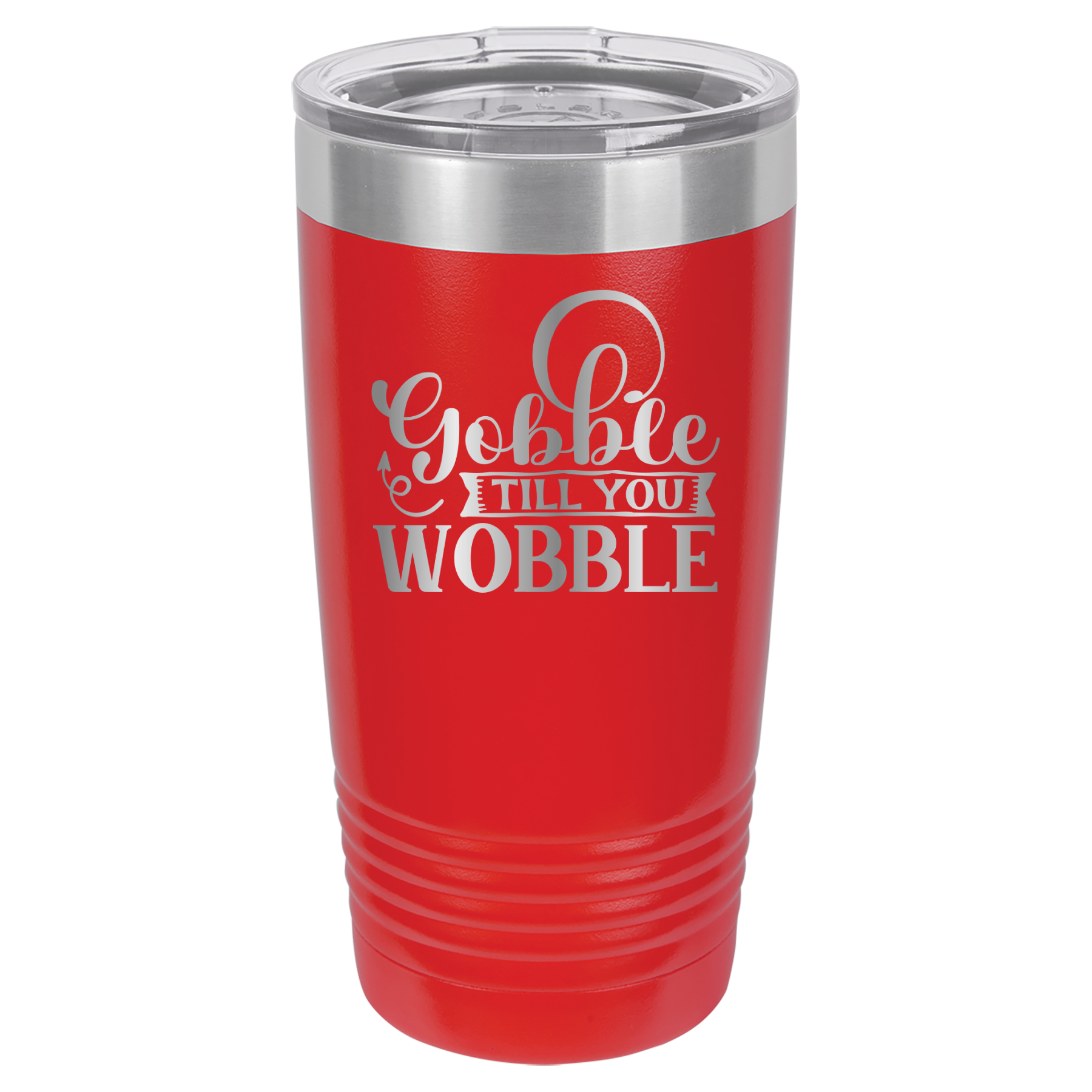 Gobble Til You Wobble - 20oz Polar Camel Tumbler - Red image