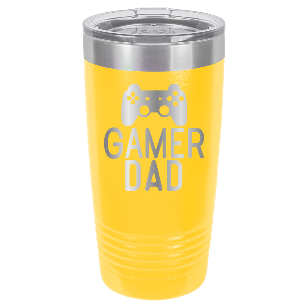 Gamer Dad - 20oz Polar Camel Tumbler - Yellow image