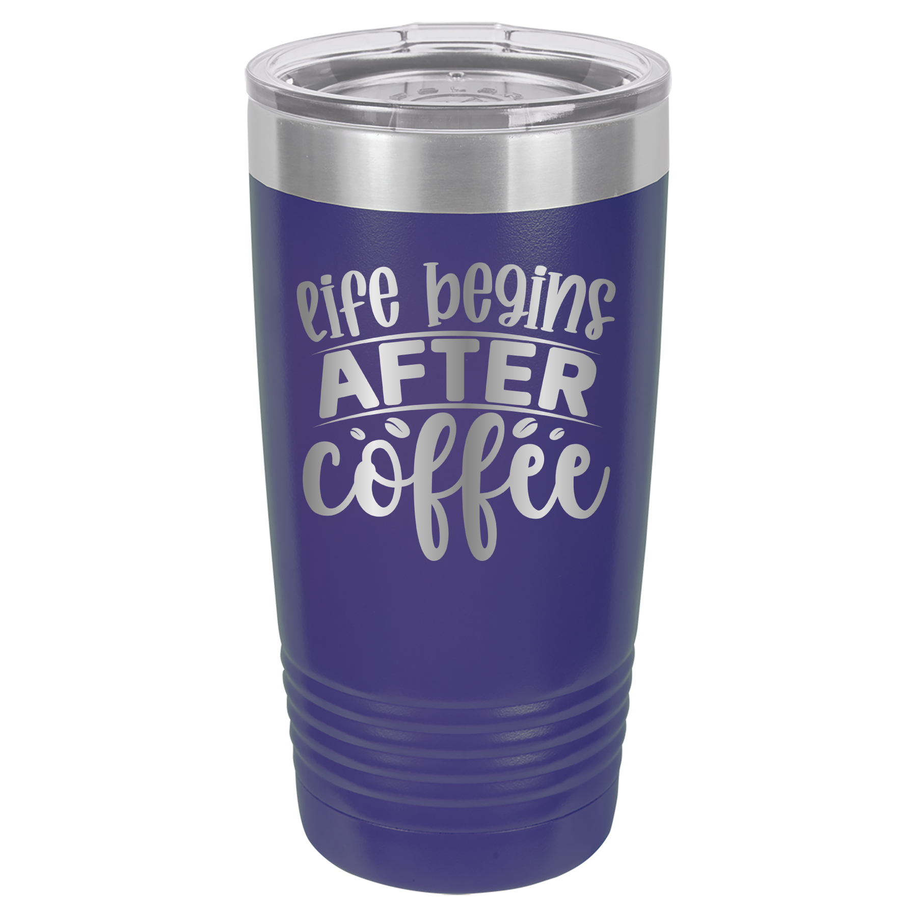 Life Begins After Coffee - 20oz Polar Camel Tumbler - Purple image