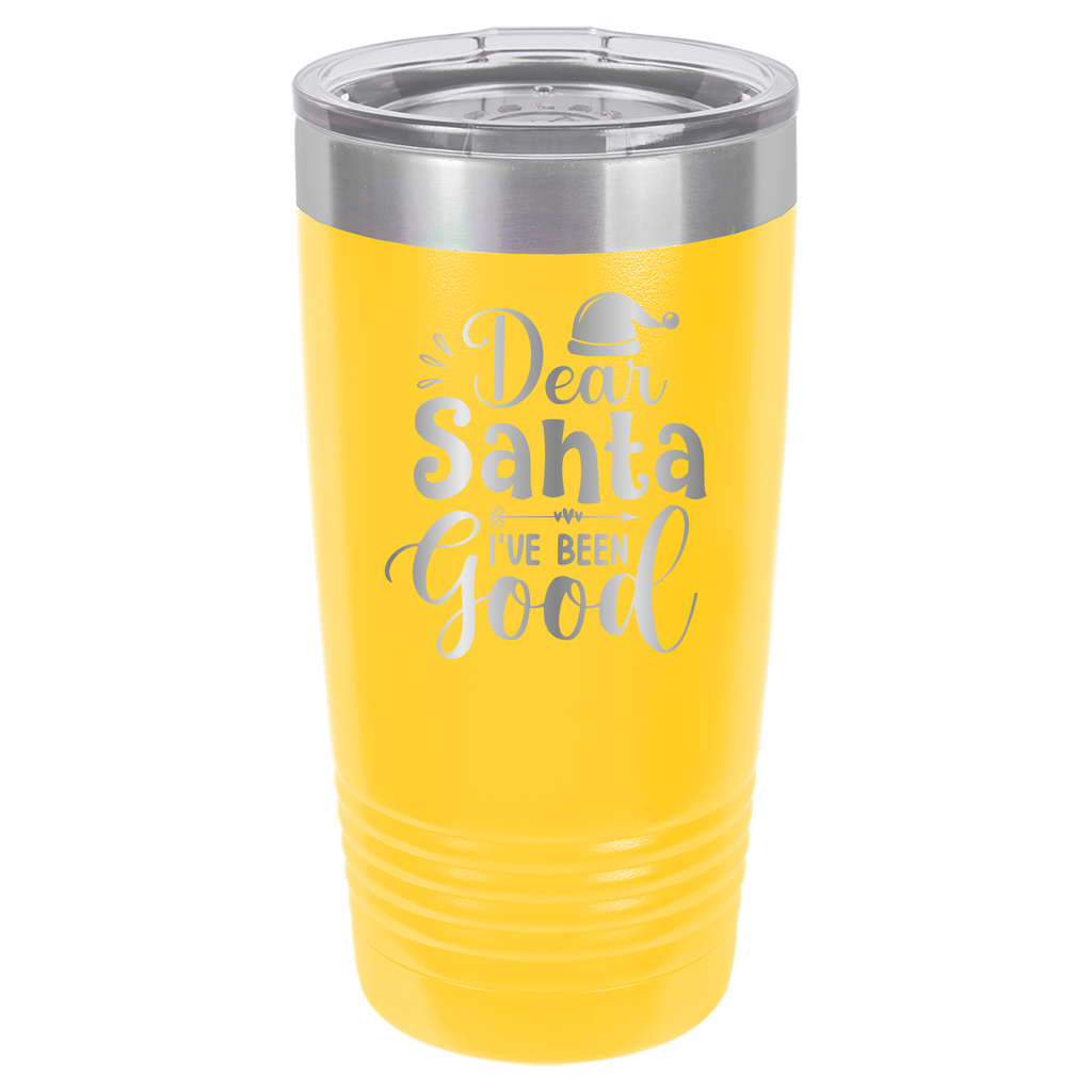 Dear Santa I've Been Good - 20oz Polar Camel Tumbler - Yellow image