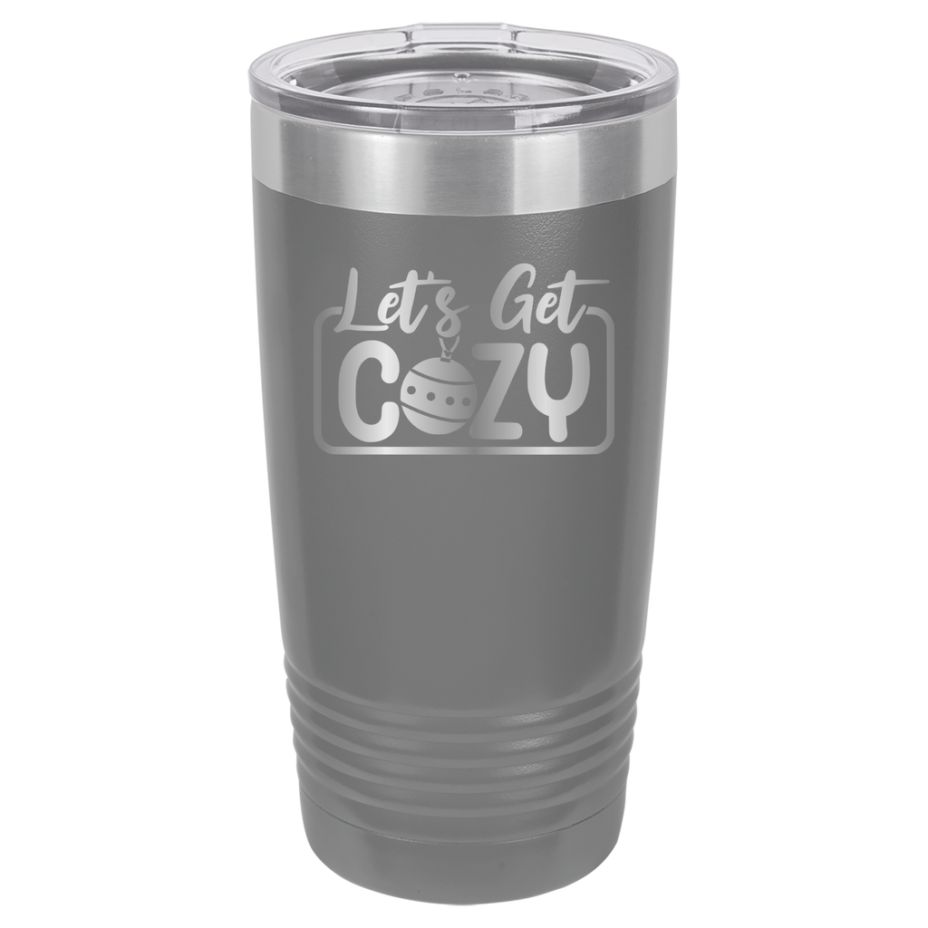 Let's Get Cozy - 20oz Polar Camel Tumbler - Gray image
