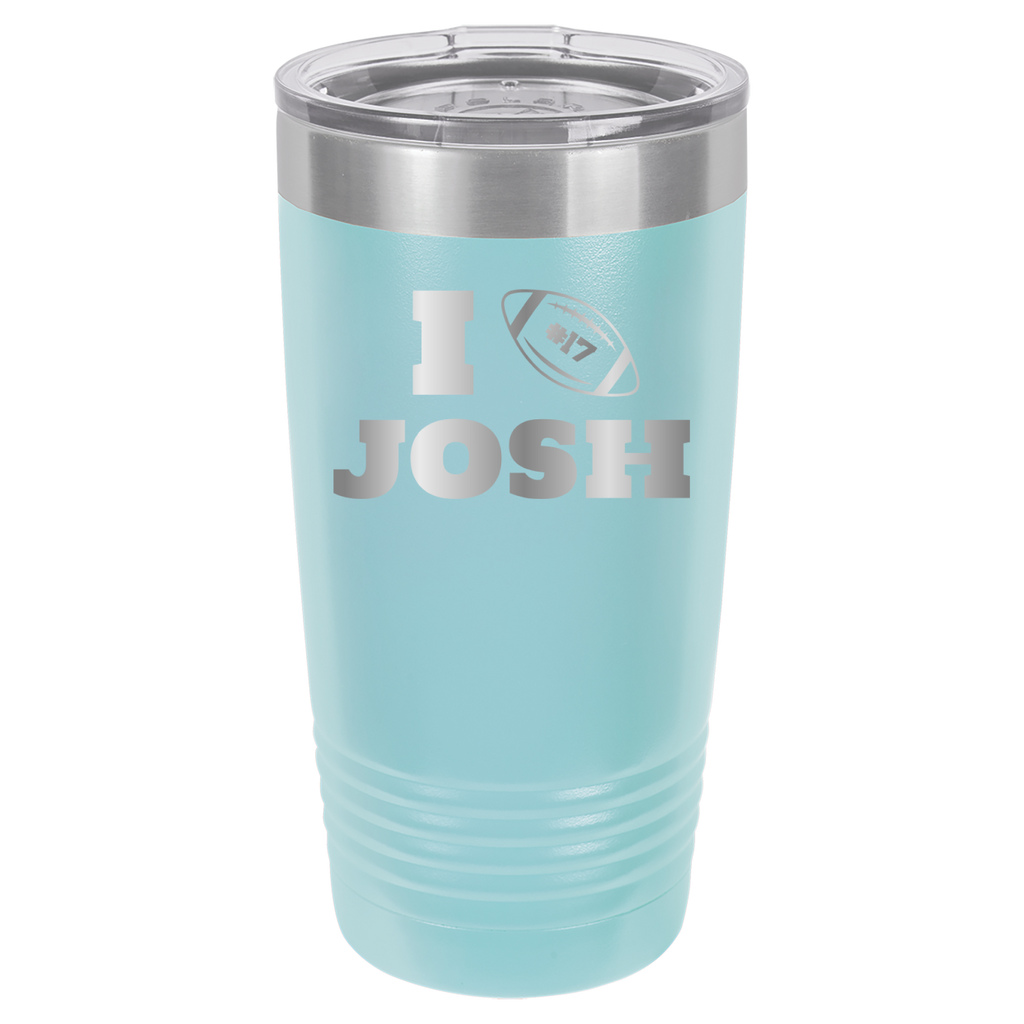 I Heart Josh - Josh Allen - 20oz Polar Camel Tumbler Buffalo Bills - Light Blue image