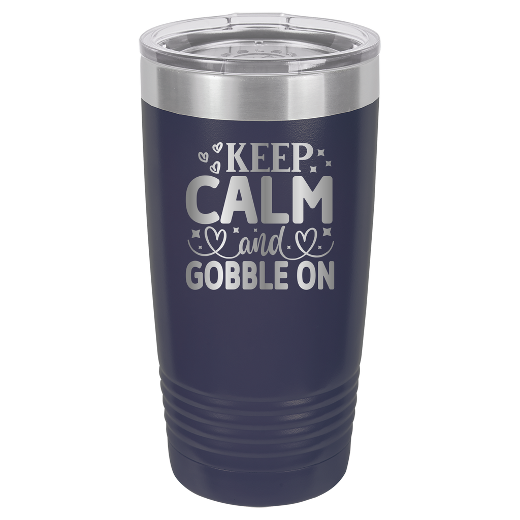 Keep Calm and Gobble On - 20oz Polar Camel Tumbler image 9