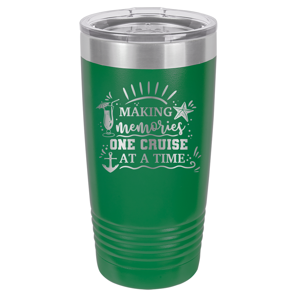 Making Memories One Cruise At A Time - 20oz Polar Camel Tumbler - Green image