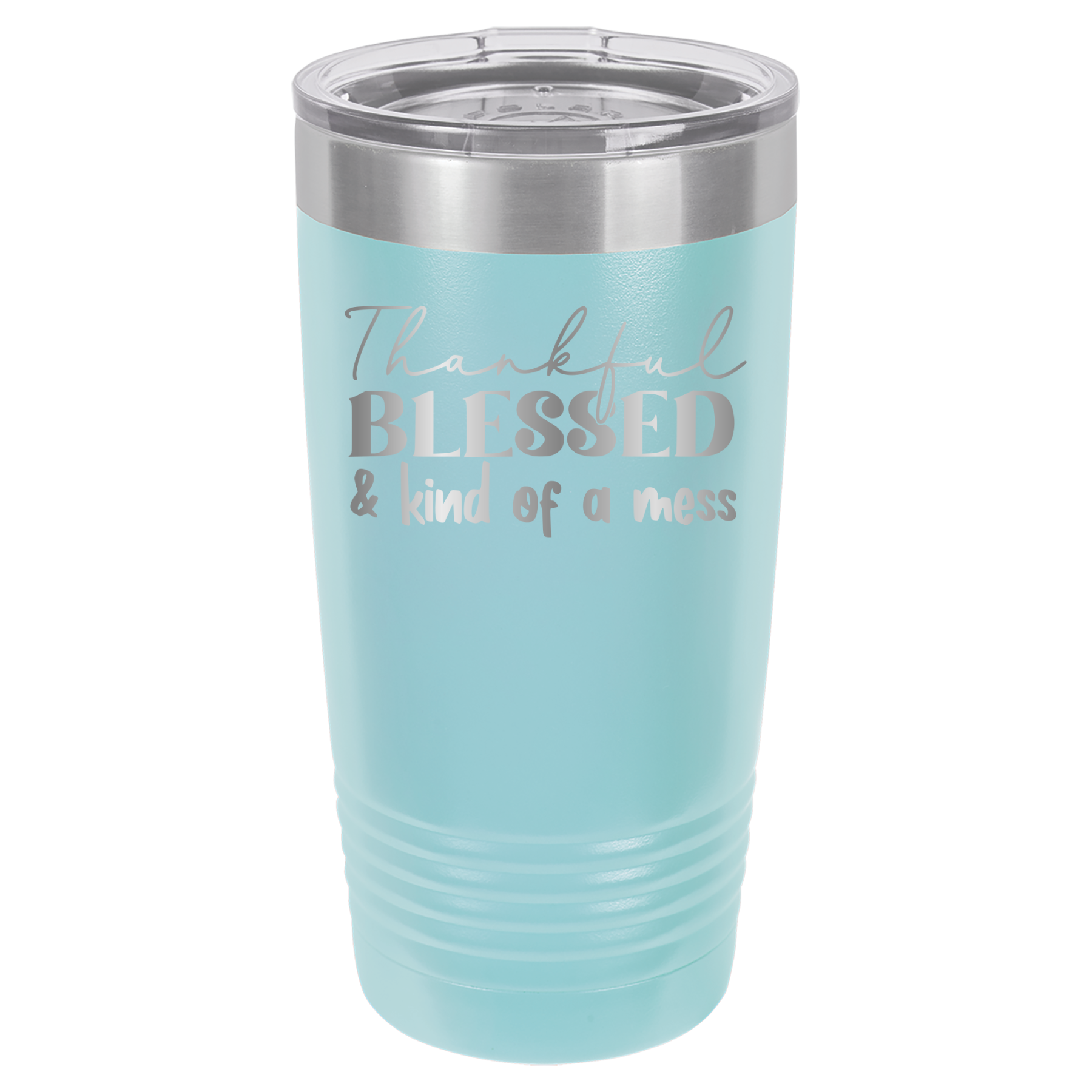 Thankful, Blessed, And Kind Of A Mess - 20oz Polar Camel Tumbler image 12