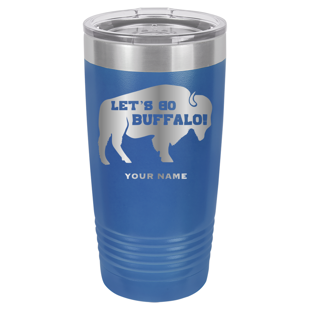 Let's Go Buffalo - 20oz Polar Camel Tumbler - Personalization Available - Buffalo Bills - Royal Blue image