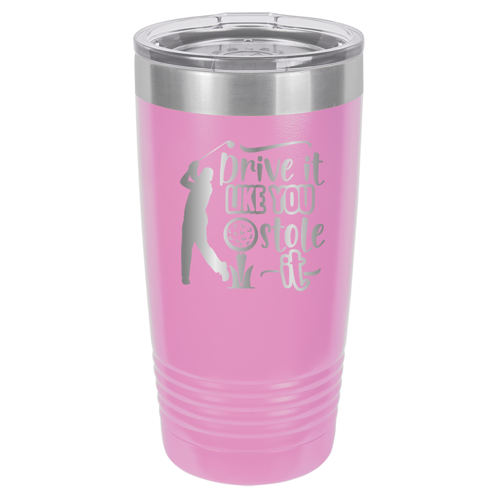 Drive It Like You Stole It (Male) - 20oz Polar Camel Tumbler - Golf - Light Purple image