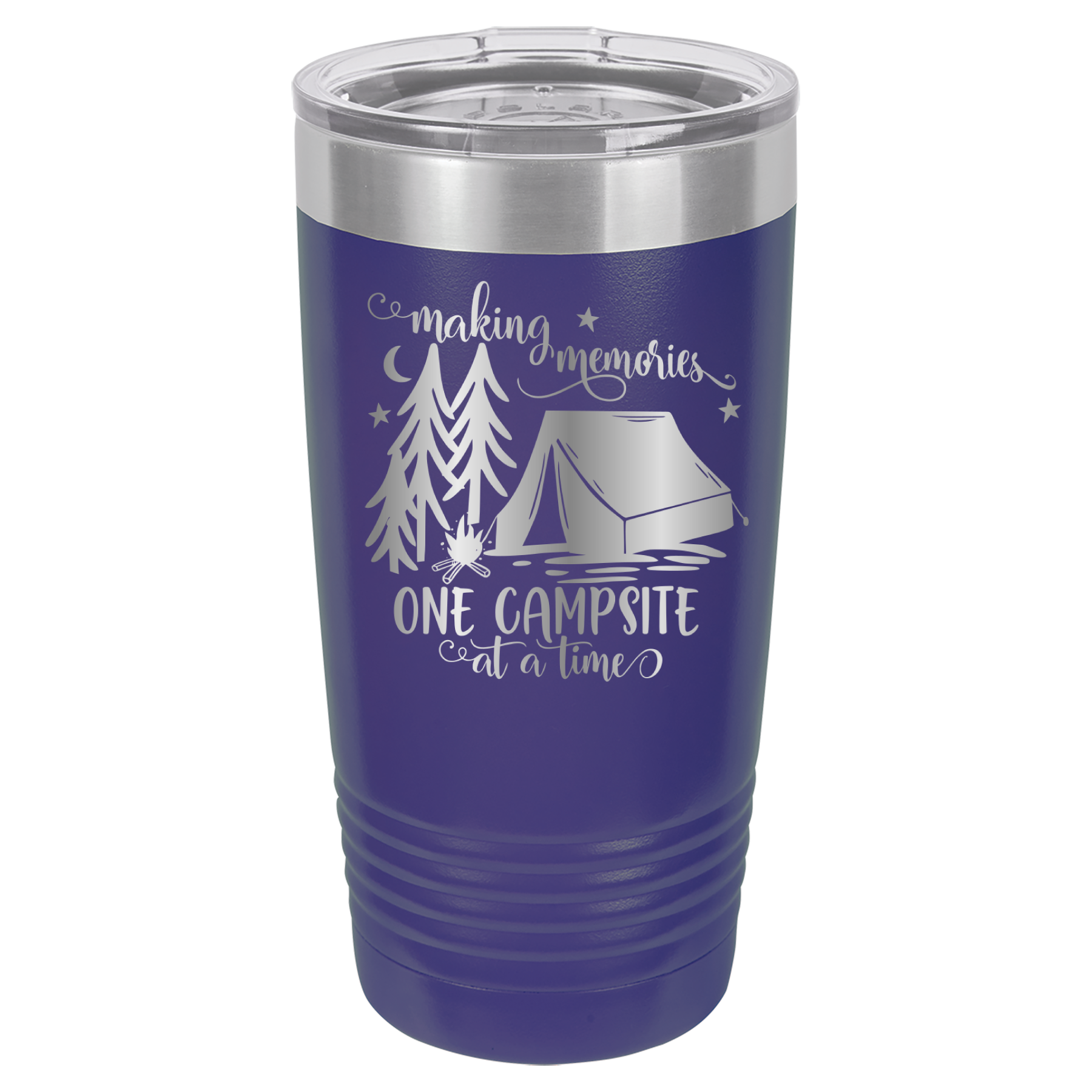 Making Memories One Campsite At A Time - 20oz Polar Camel Tumbler - Purple image