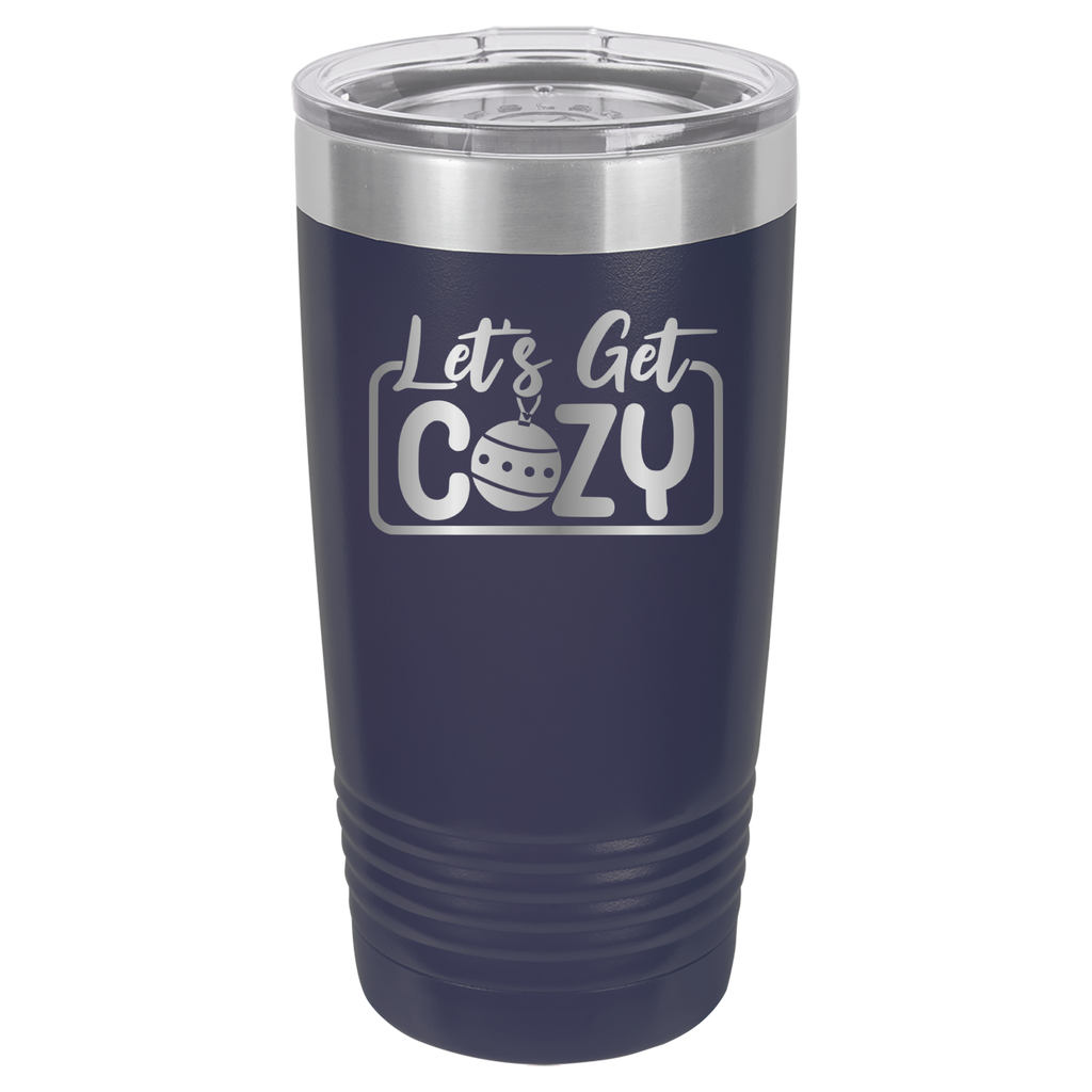 Let's Get Cozy - 20oz Polar Camel Tumbler - Navy image