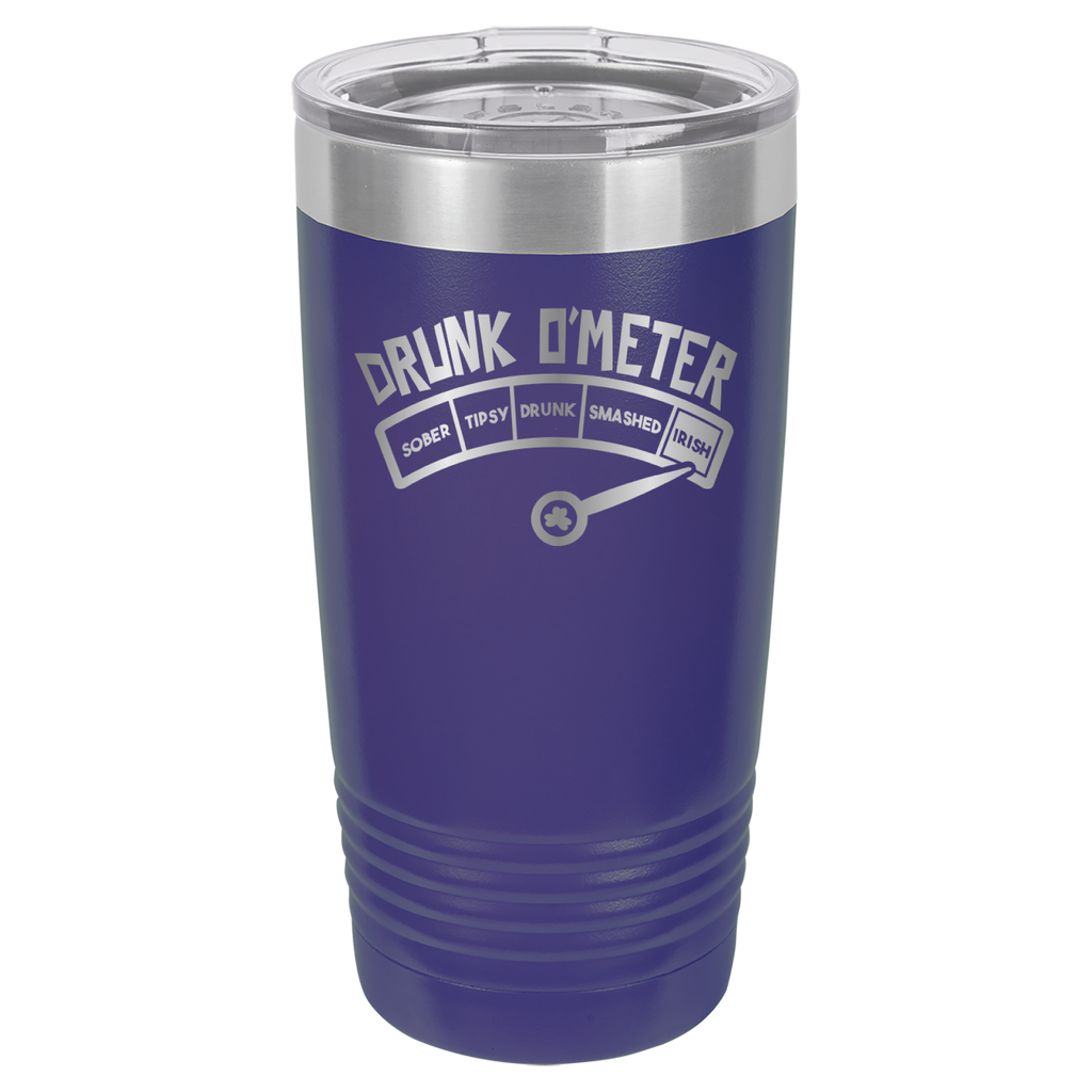 St. Patrick's Day Tumbler - How drunk?  Irish! - 20oz Tumbler - Purple image