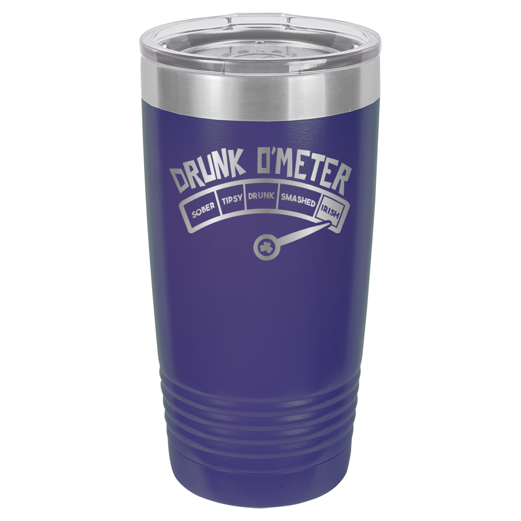St. Patrick's Day Tumbler - How drunk?  Irish! - 20oz Tumbler - Purple image