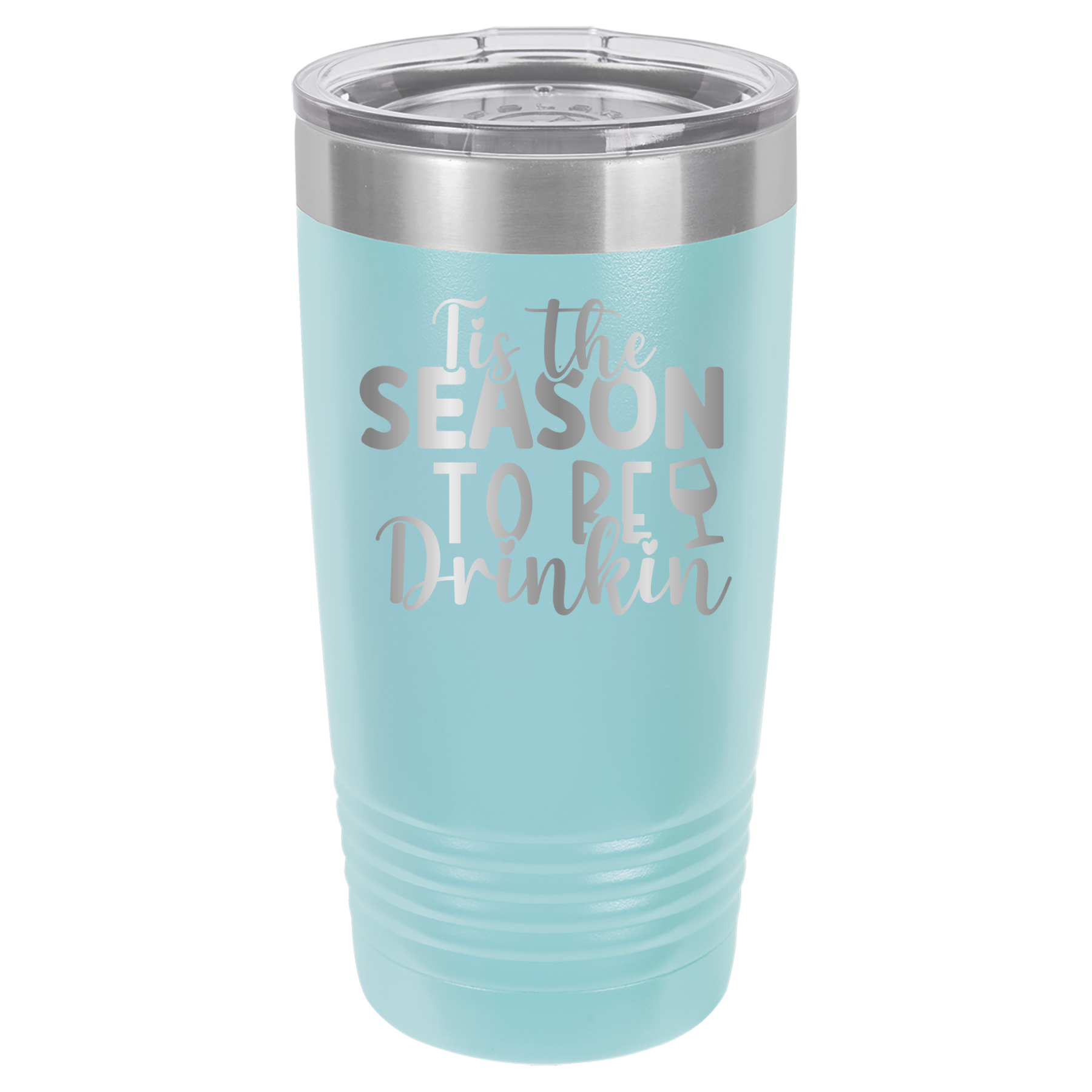 Tis The Season To Be Drinkin' - 20oz Polar Camel Tumbler - Light Blue image