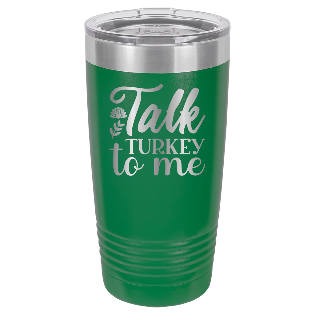 Talk Turkey To Me - 20oz Polar Camel Tumbler - Green image