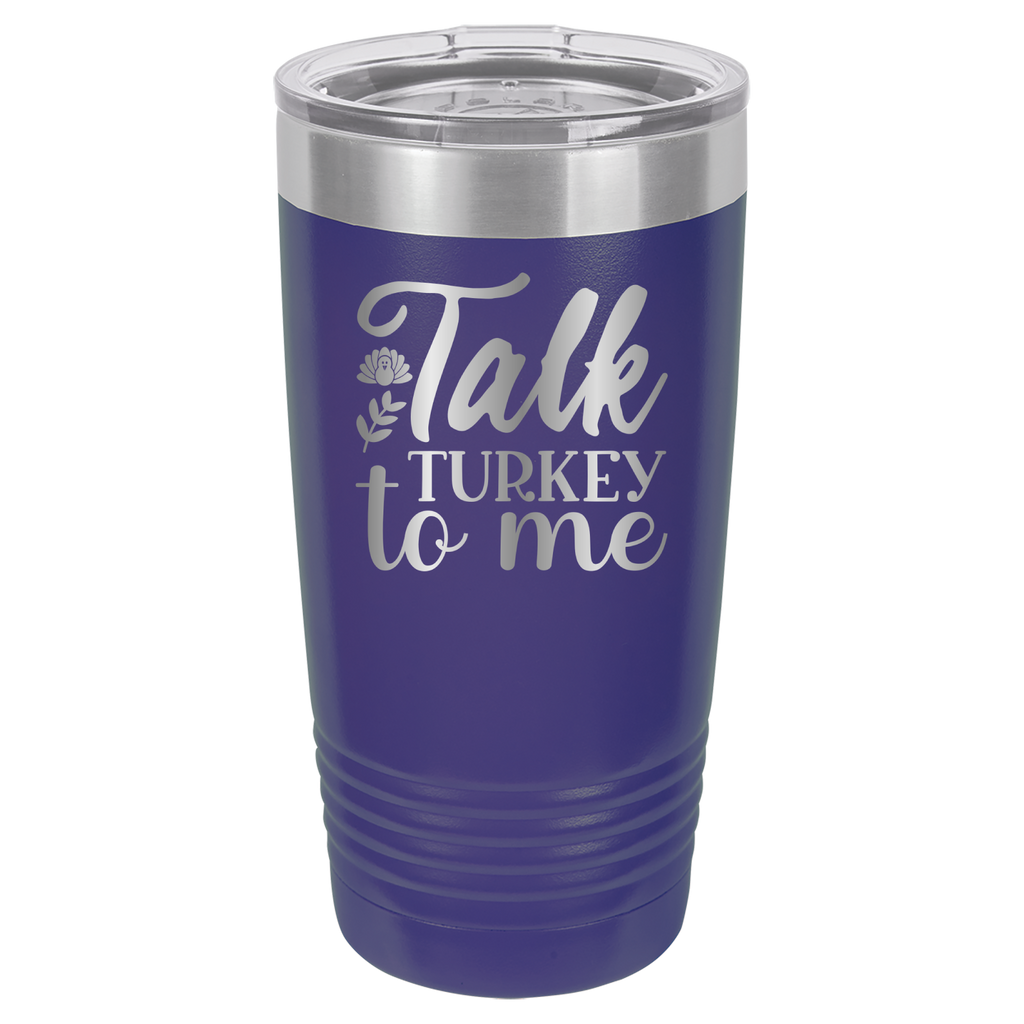 Talk Turkey To Me - 20oz Polar Camel Tumbler - Purple image