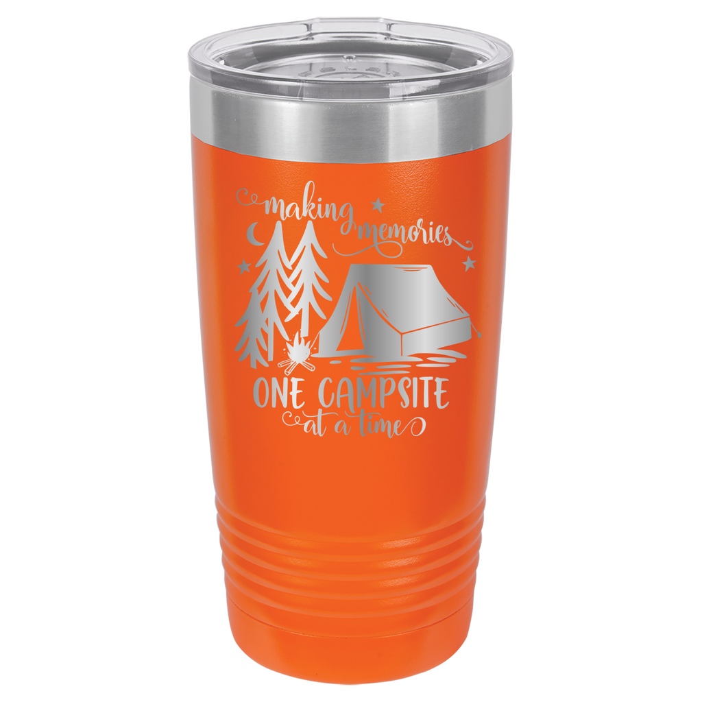 Making Memories One Campsite At A Time - 20oz Polar Camel Tumbler - Orange image