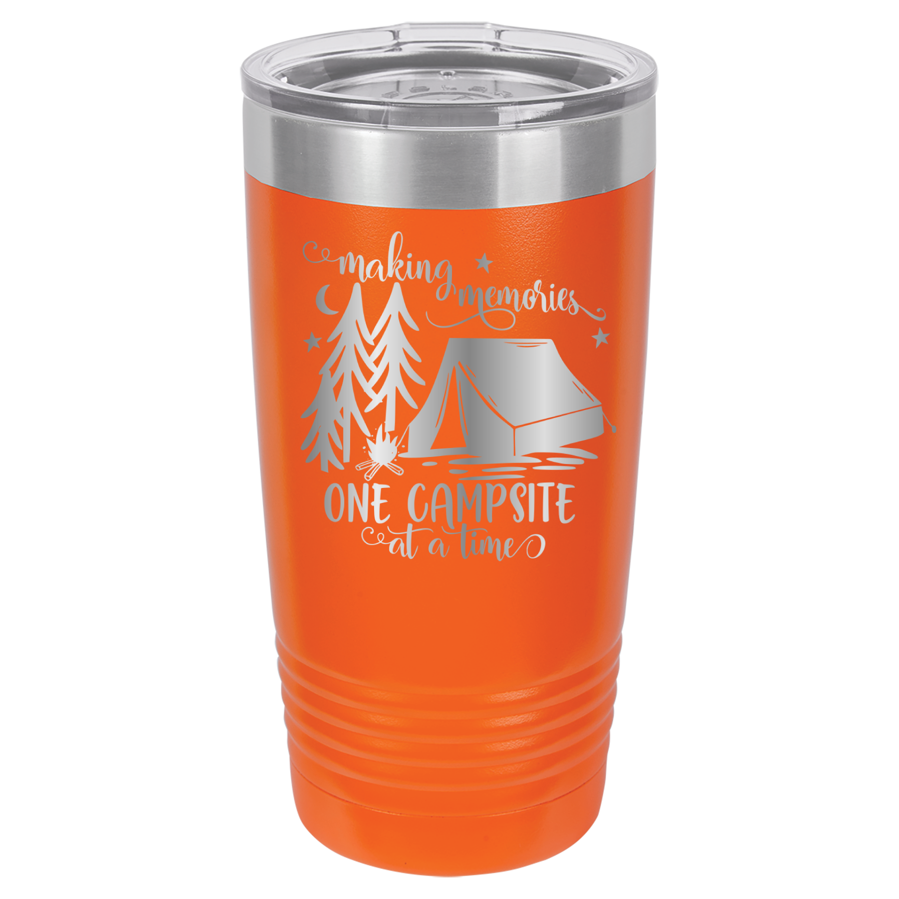 Making Memories One Campsite At A Time - 20oz Polar Camel Tumbler - Orange image