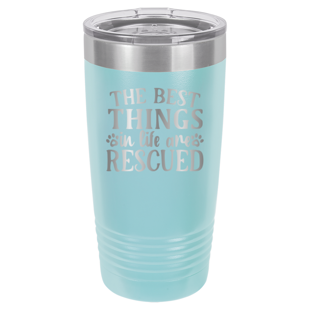 The Best Things In Life Are Rescued - 20oz Polar Camel Tumbler image 12
