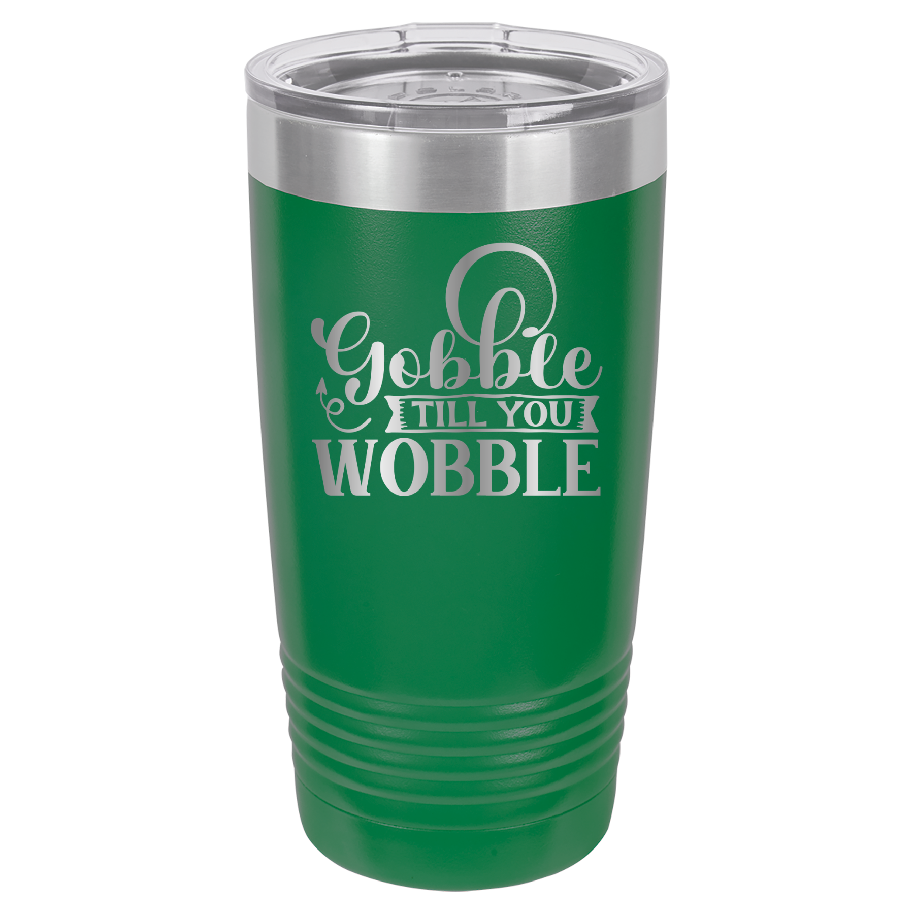 Gobble Til You Wobble - 20oz Polar Camel Tumbler - Green image