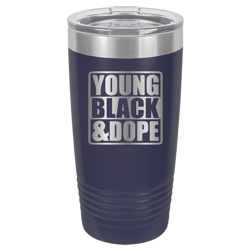 Young, Black, and Dope - 20oz Polar Camel Tumbler - Navy image