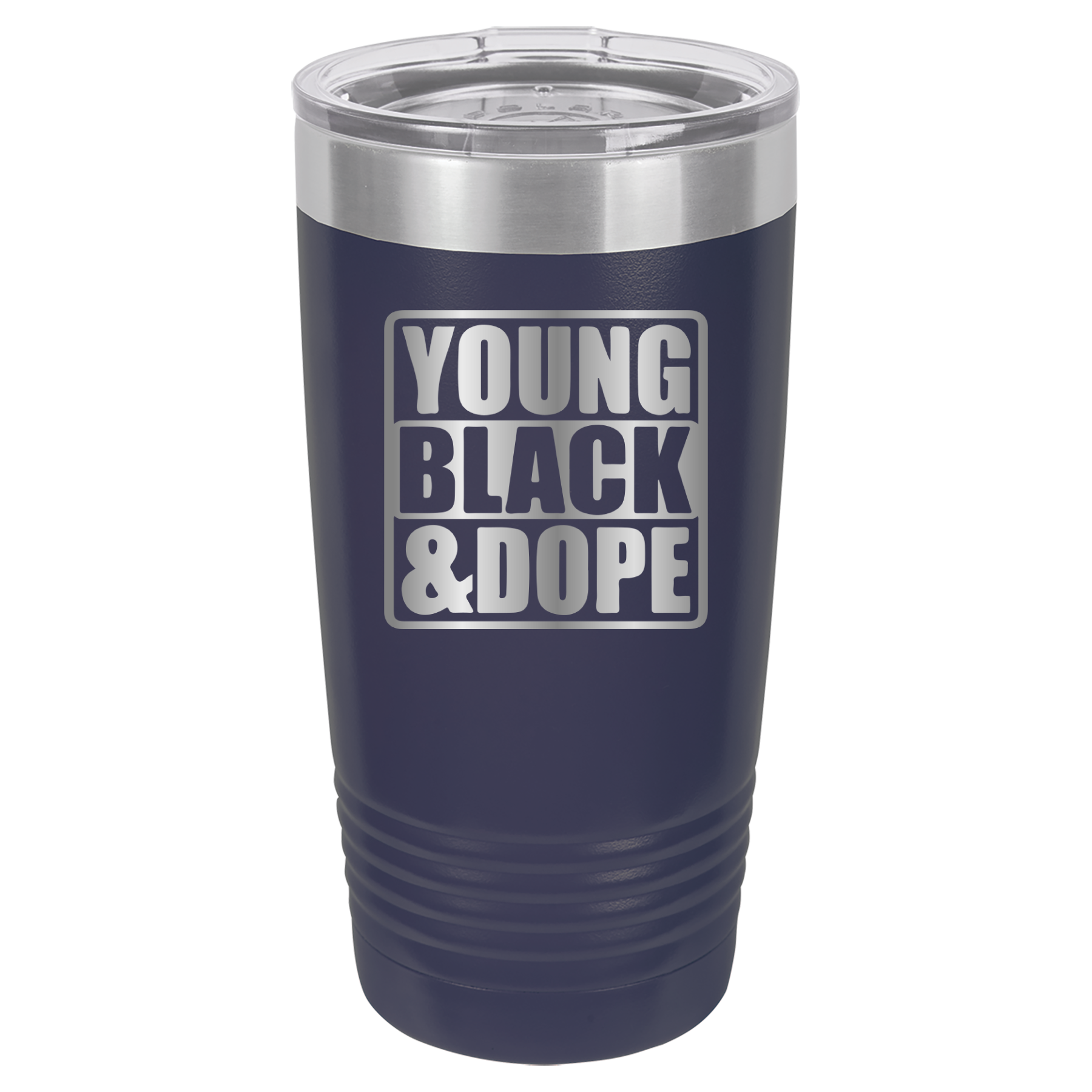 Young, Black, and Dope - 20oz Polar Camel Tumbler - Navy image