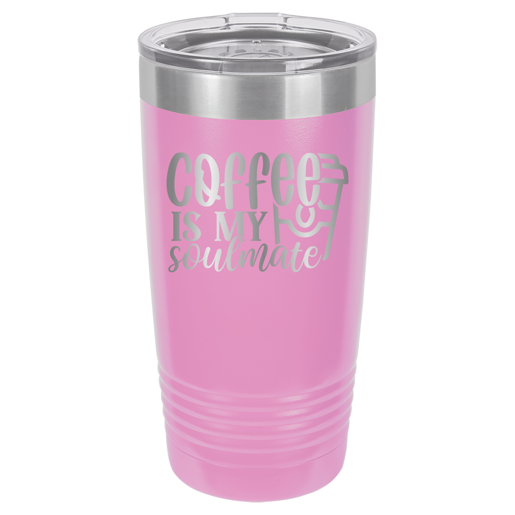 Coffee Is My Soulmate - 20oz Polar Camel Tumber - Light Purple image