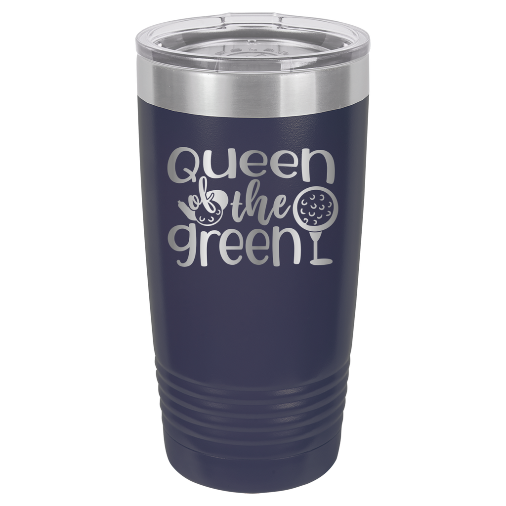 Queen of the Green - Golf - 20oz Polar Camel Tumbler - Navy image