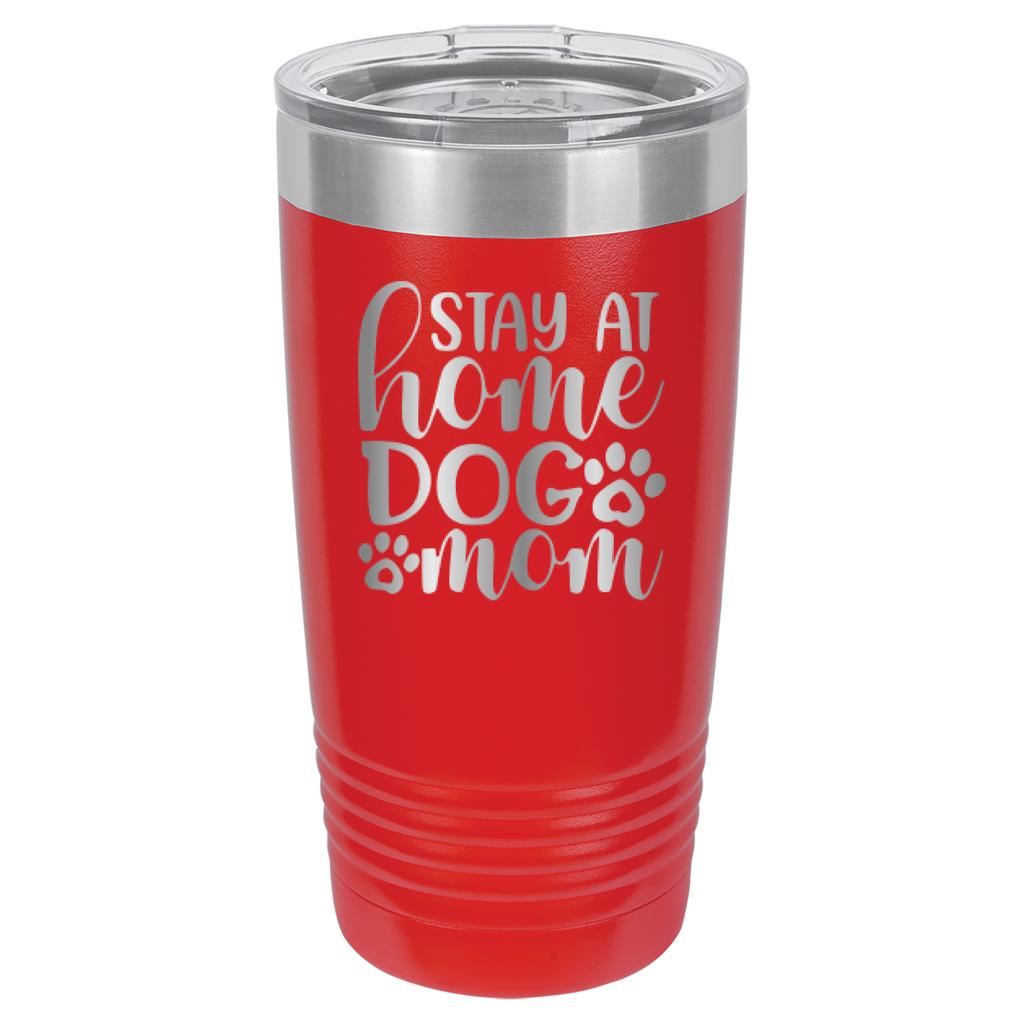Stay At Home Dog Mom - 20oz Polar Camel Tumbler - Red image