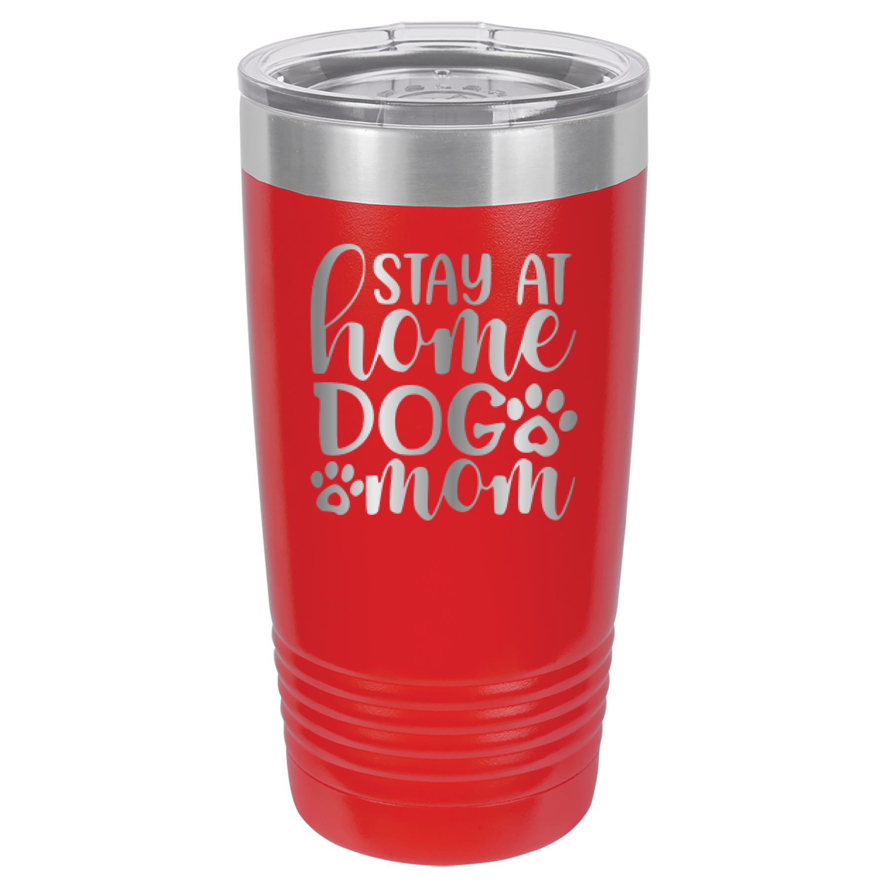 Stay At Home Dog Mom - 20oz Polar Camel Tumbler - Red image