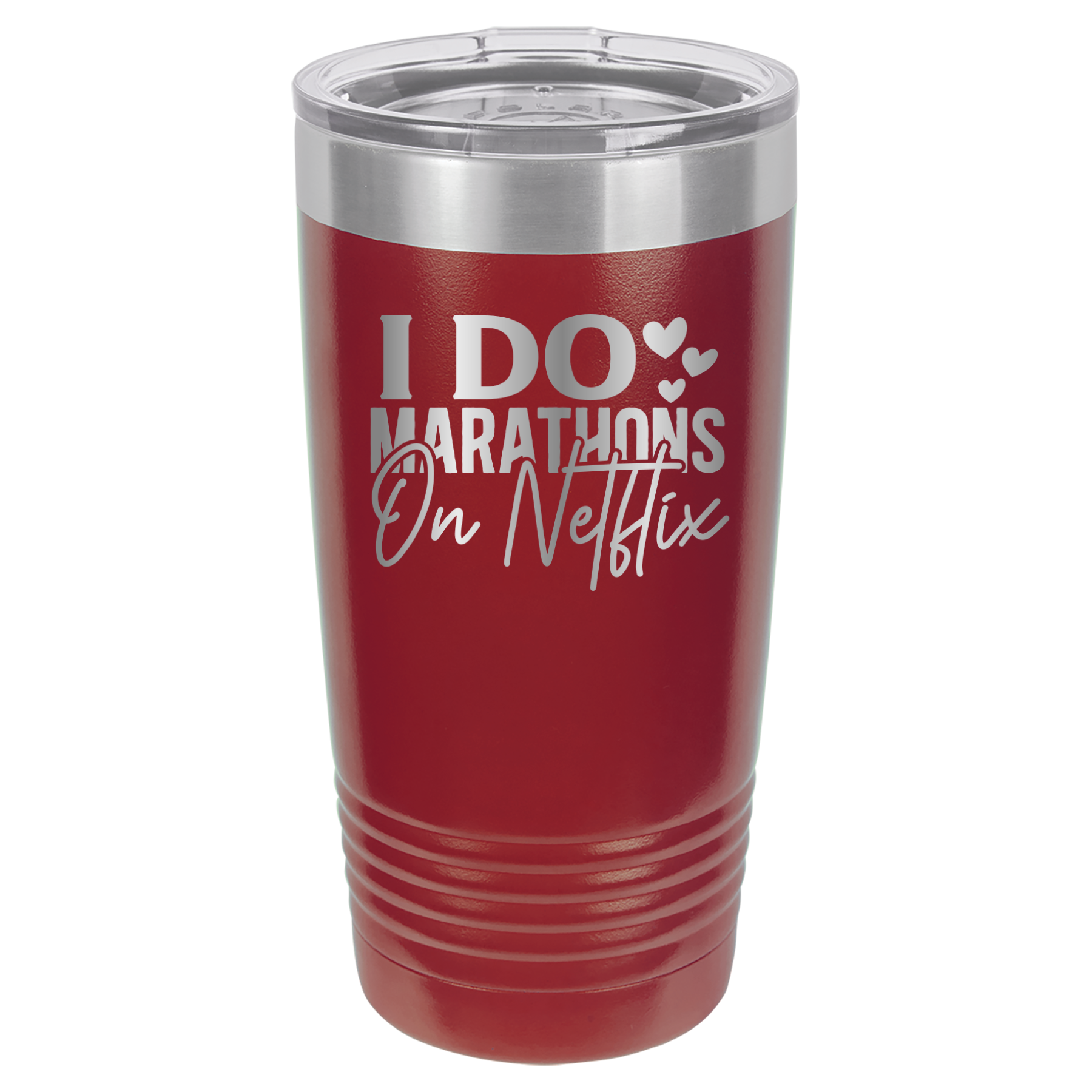 I Do Marathons On Netflix - 20oz Polar Camel Tumbler image 8