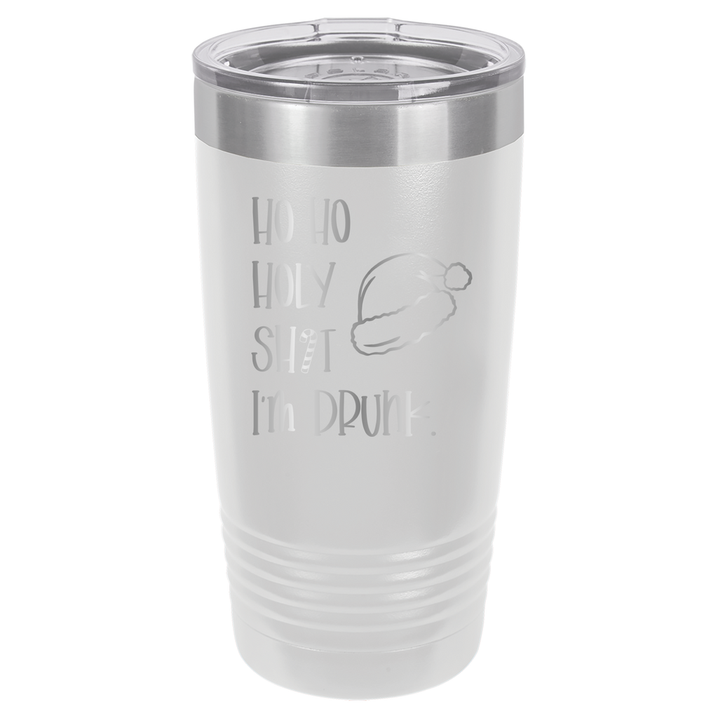 Ho Ho Holy Shit I'm Drunk - 20oz Polar Camel Tumbler - White image