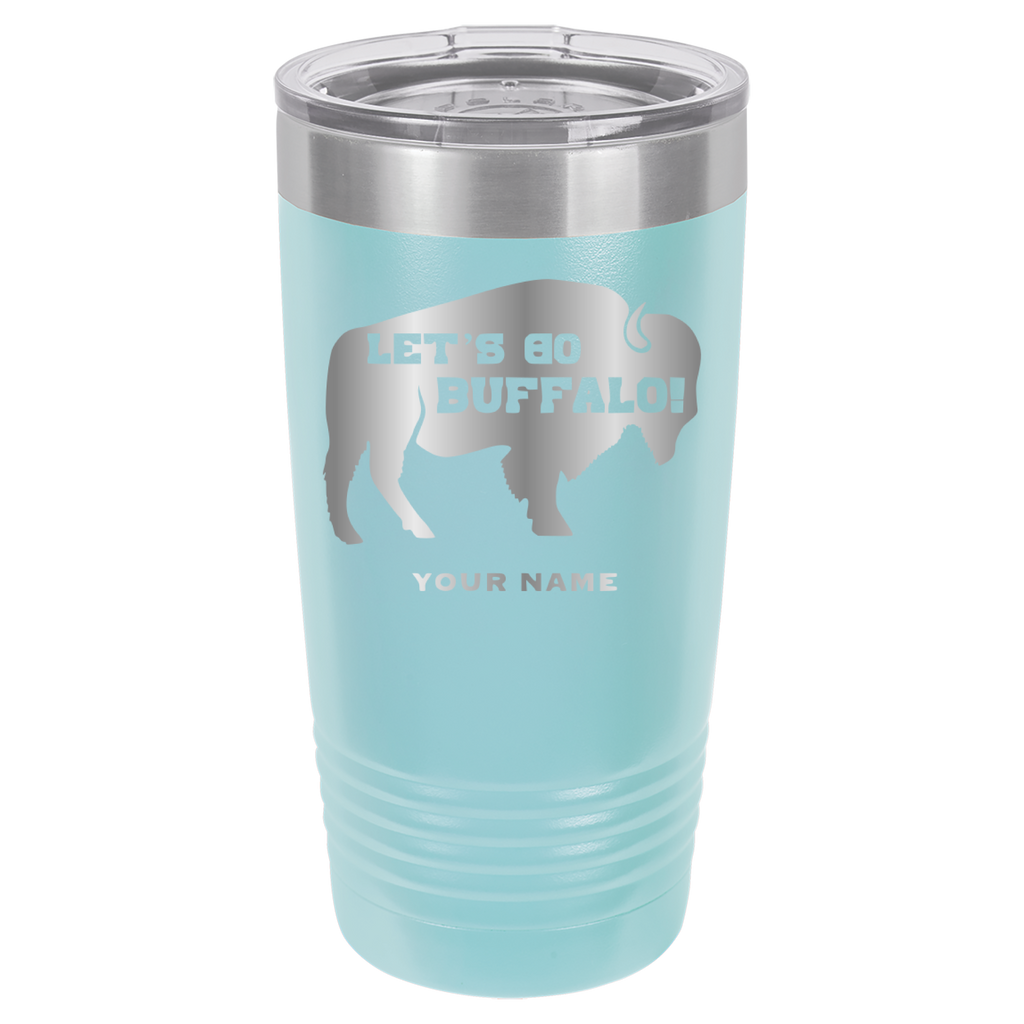 Let's Go Buffalo - 20oz Polar Camel Tumbler - Personalization Available - Buffalo Bills - Light Blue image